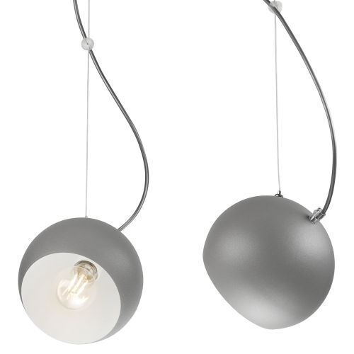 Lampe à suspendre Argent Blanc Métal Lampe de table à manger