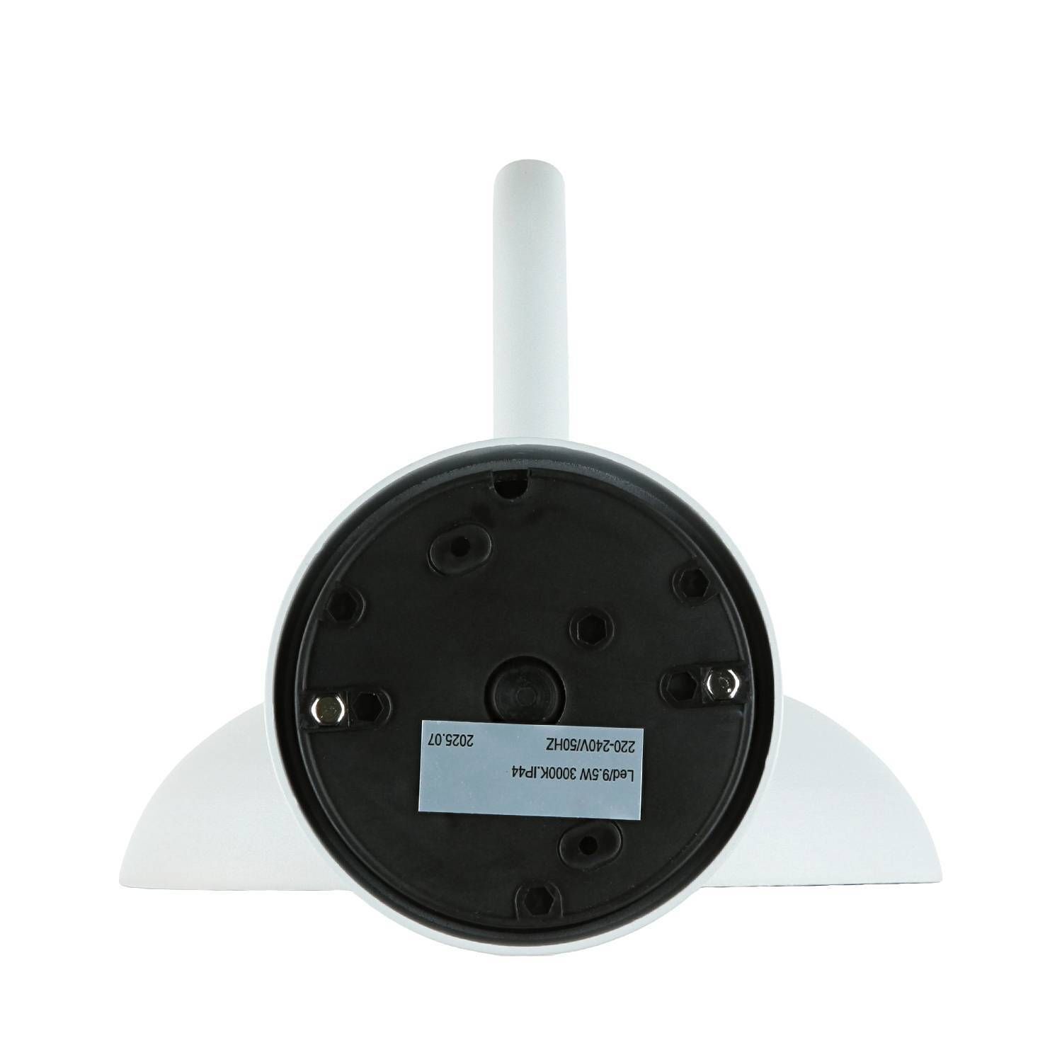 LED Wandleuchte außen Aluminium IP54 1200 lm Weiß Stativbasis, Rundboden, Gehäuse, Stahlrohr, Weiß