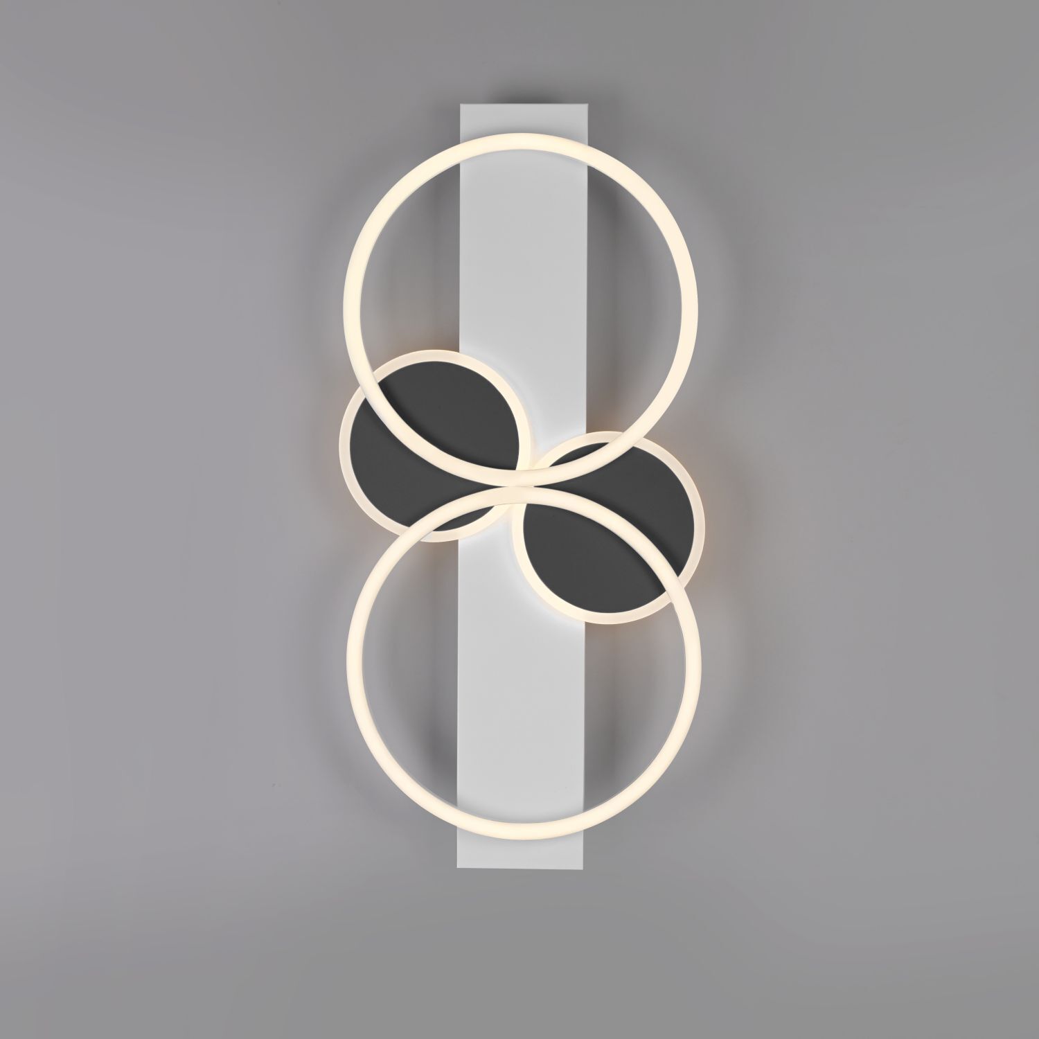 Lampe de plafonnier LED bois métal blanc noir 72 cm 25 W