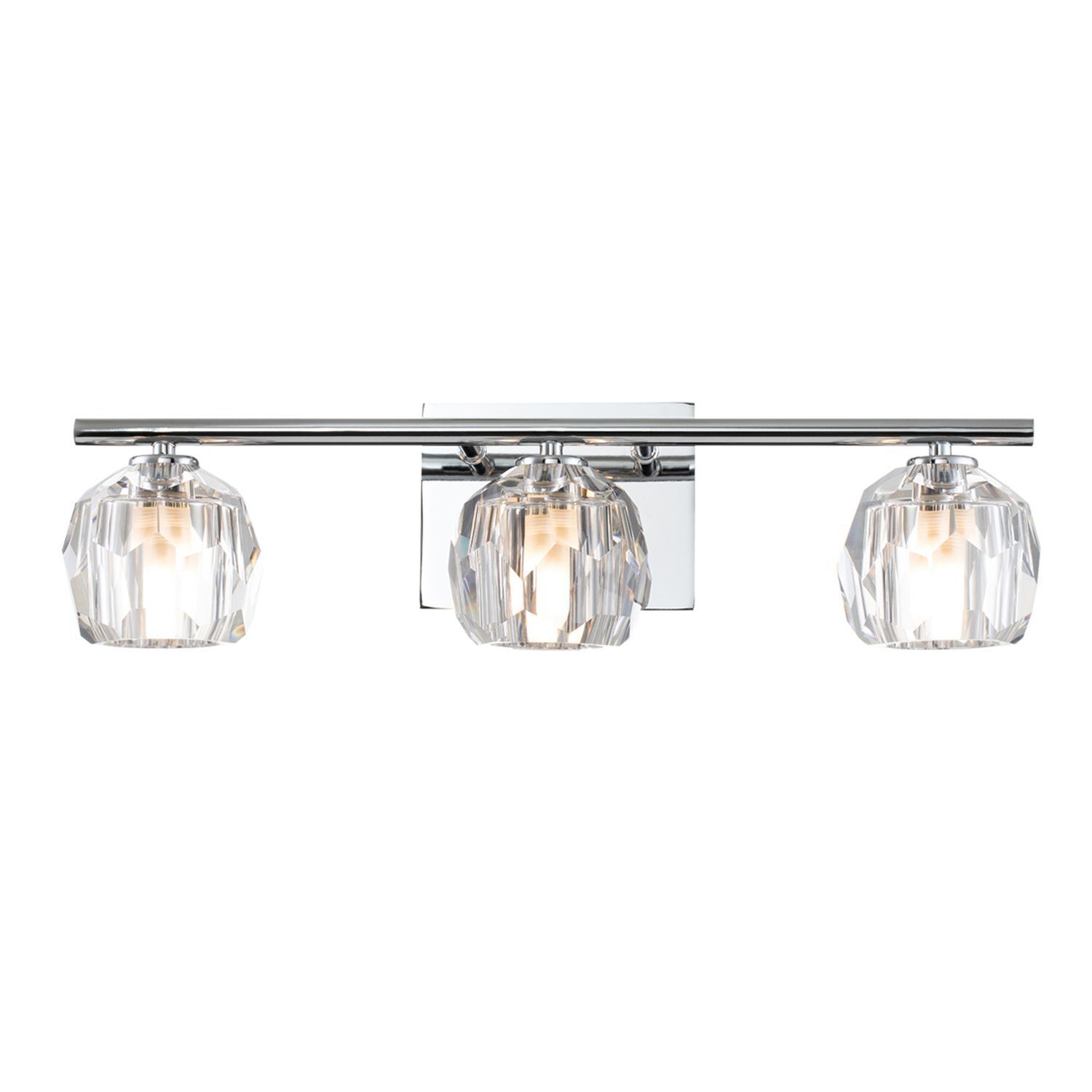 Applique salle de bain cristal LED G9 IP44 L : 55 cm Chrome