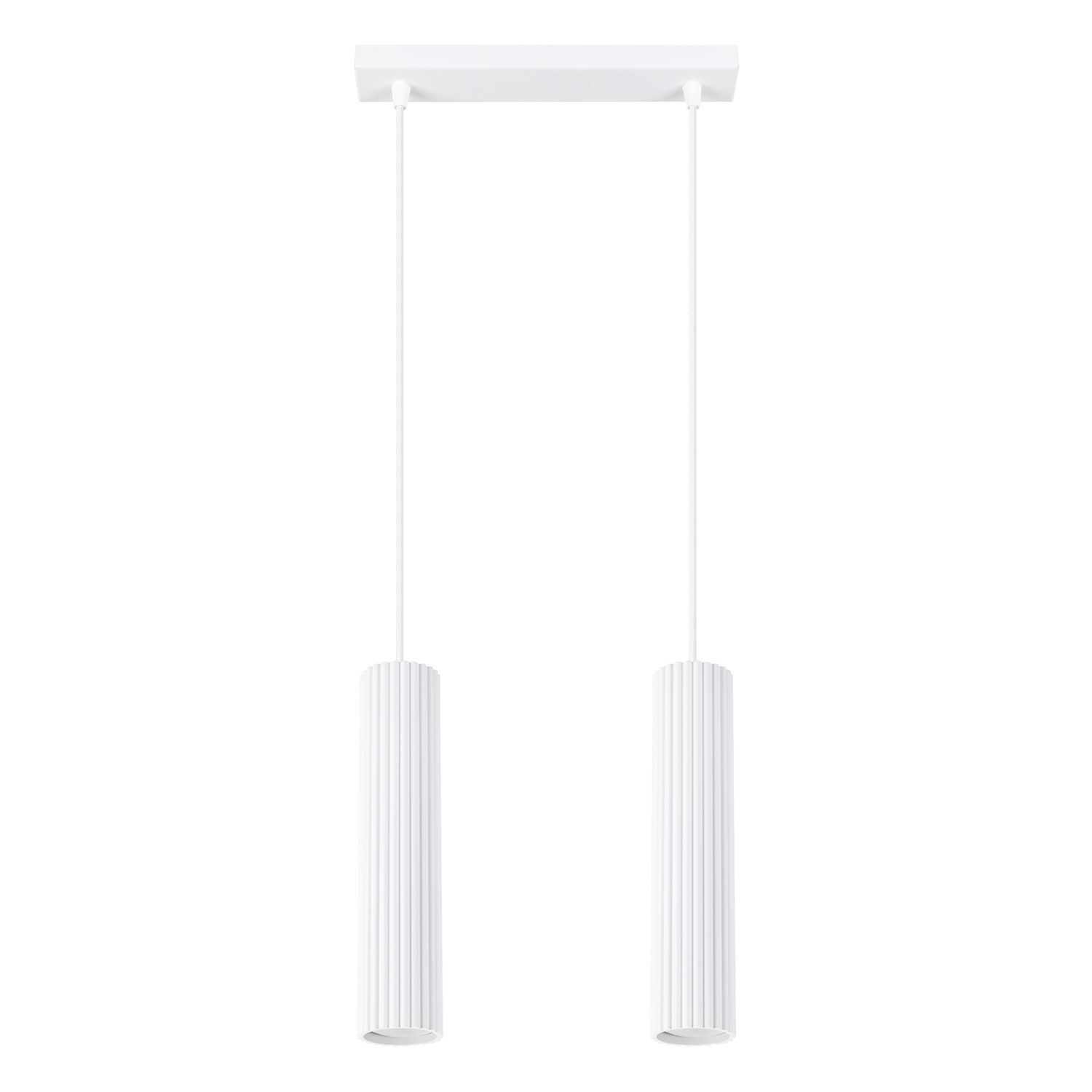 Suspension blanche Moderne en aluminium L : 30 cm 2x GU10 BERTA