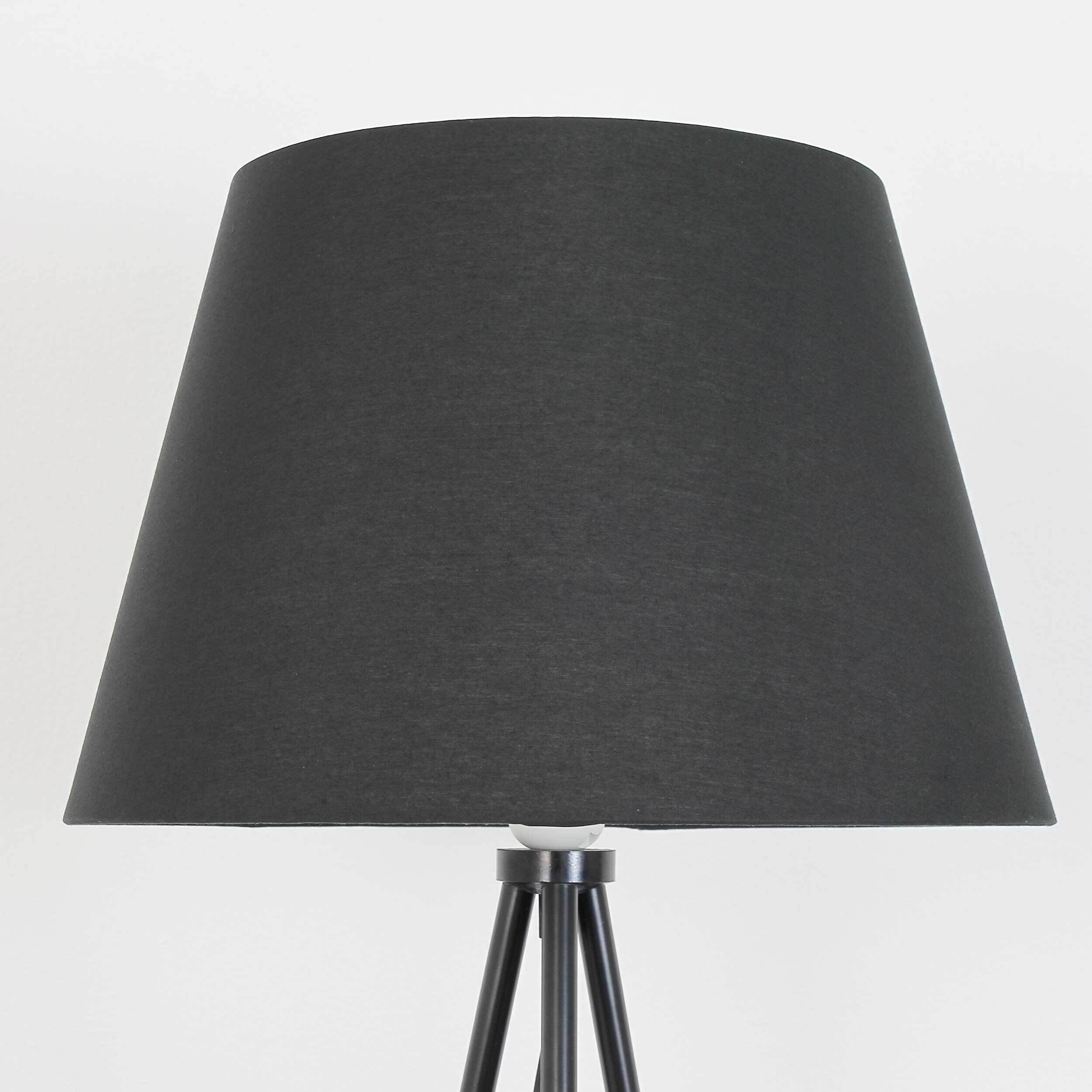 Lampadaire Salon Tripode 155 cm E27 Noir