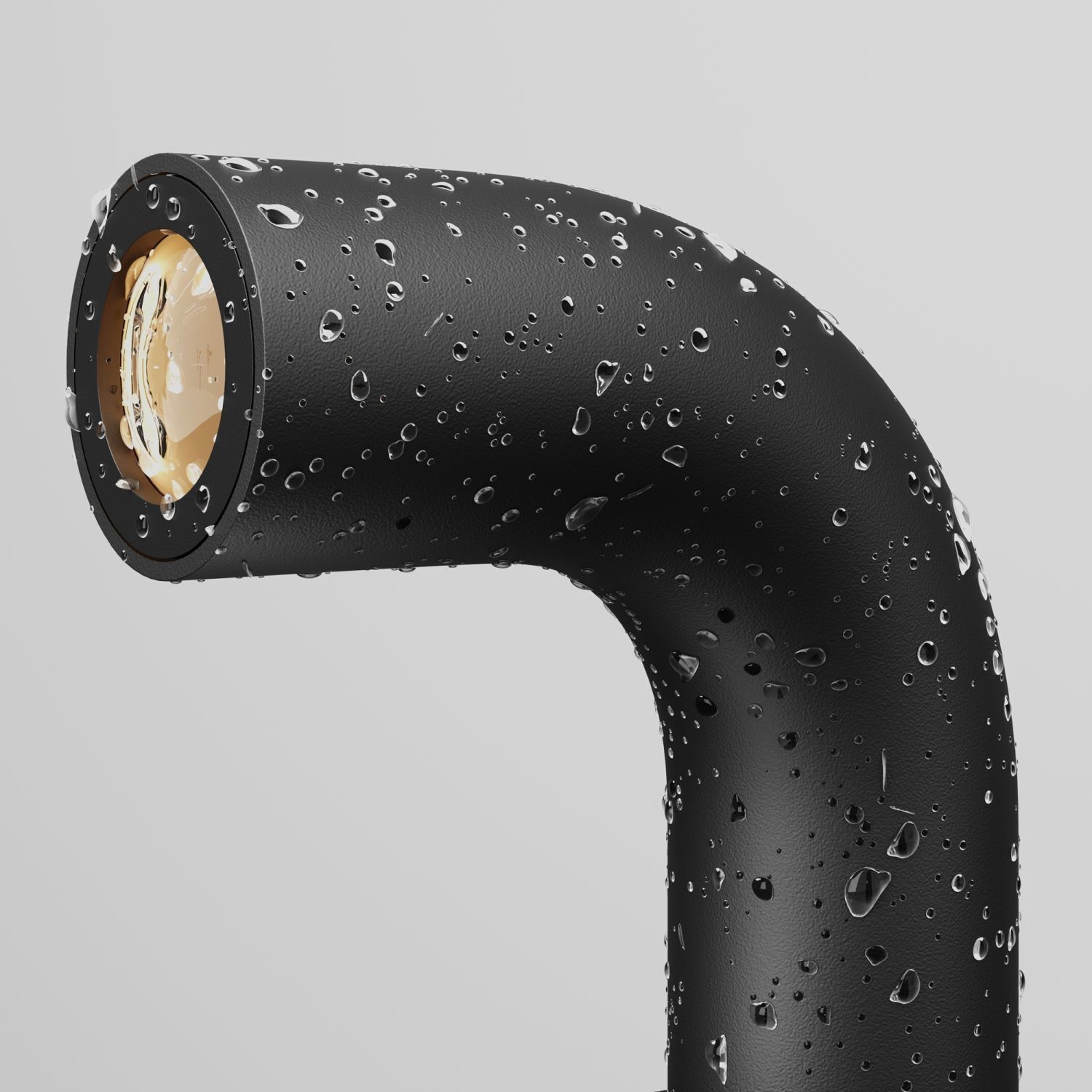 LED Wegeleuchte Edelstahl Graphit IP65 9,5 cm 3000 K Duschkopf, Brausekopf, Rund, Schwarz, Metall