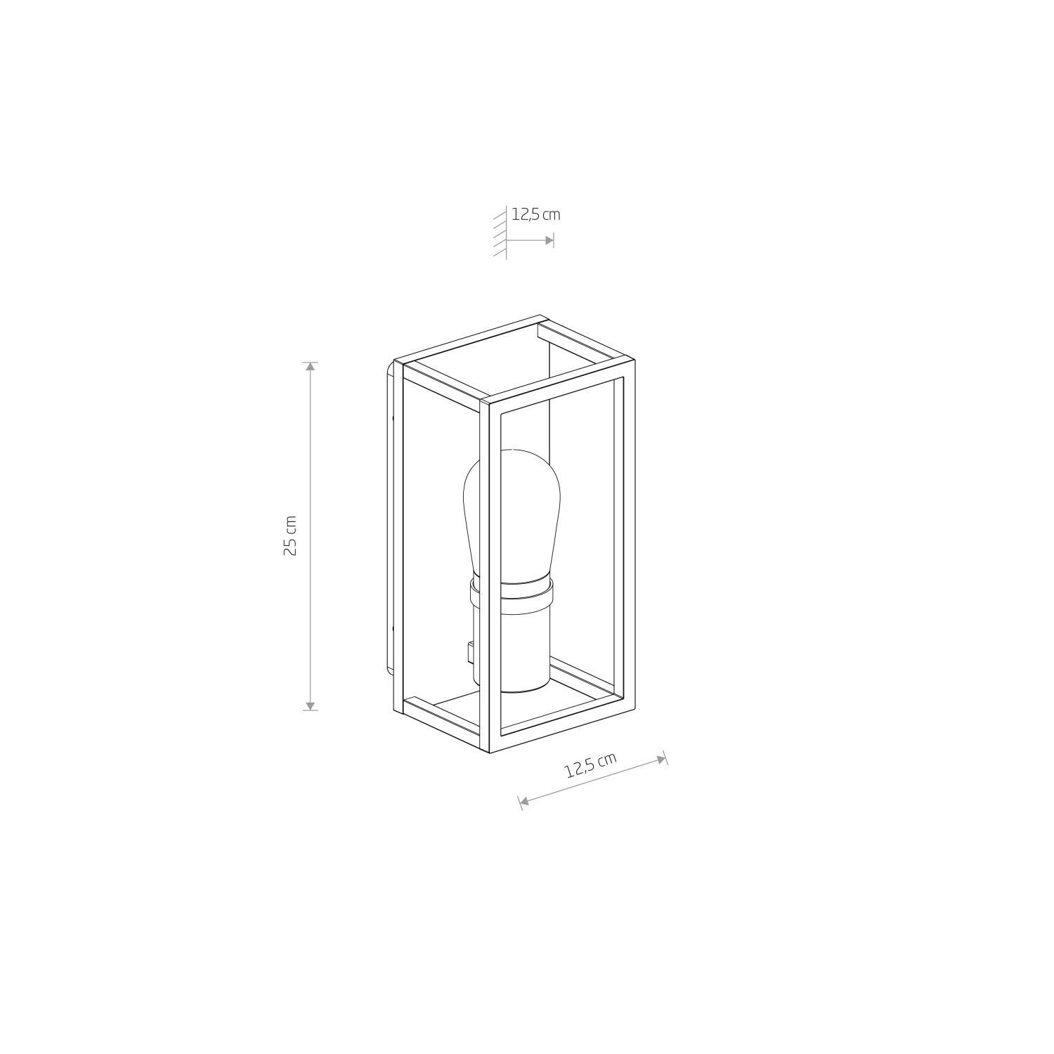 Applique extérieure Gris IP54 E14 Verre Aluminium Moderne