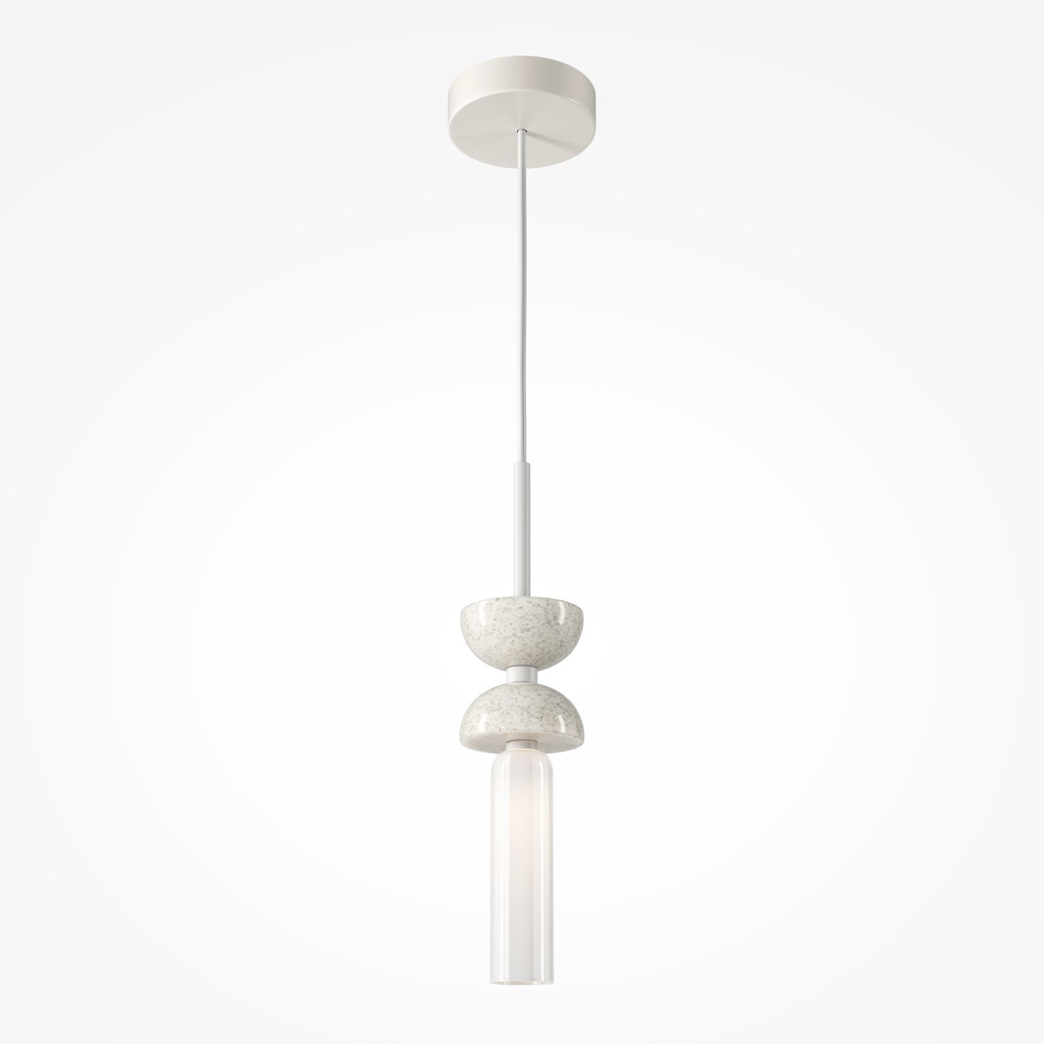 Lampe à suspendre métal verre G9 D : 10 cm rond Moderne MARIA