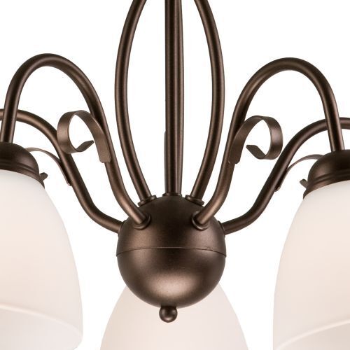 Lampe à suspendre brune Métal 5-flmg Rustique Table à manger