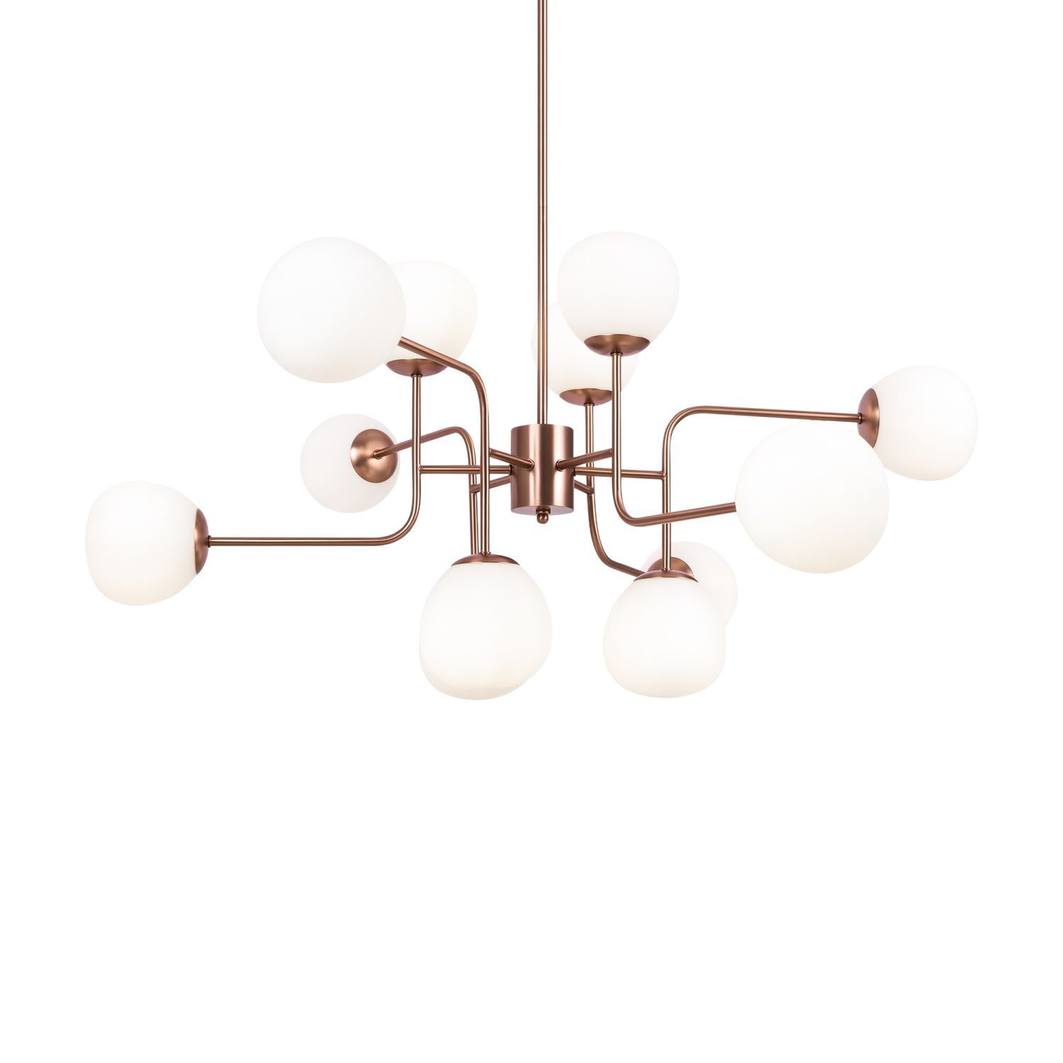 Suspension métal verre H : max. 140 cm E14 Moderne