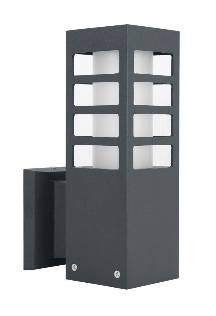 Applique extérieure anthracite IP54 carrée E27