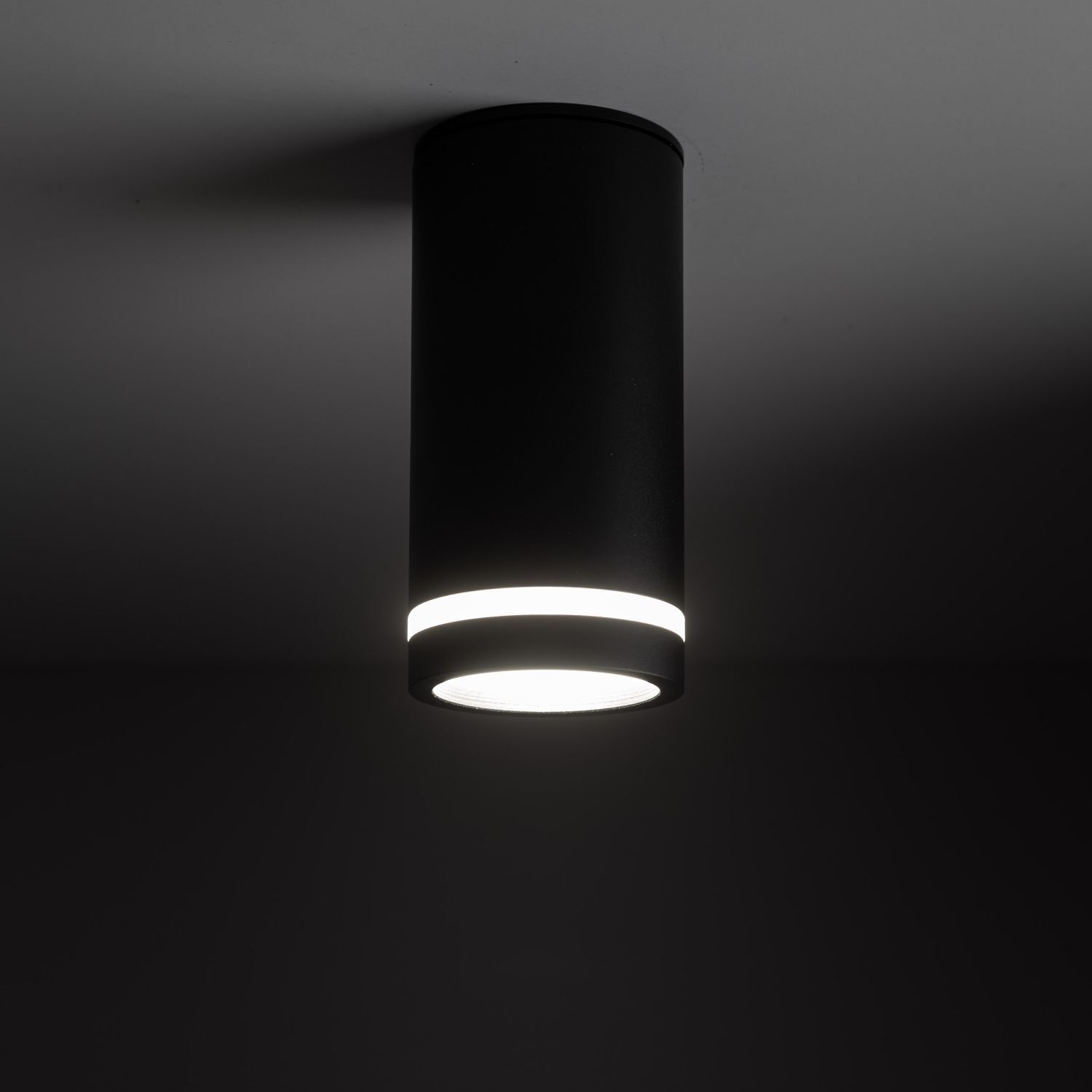 Deckenspot Metall Ø 5,5 cm H: 11 cm klein rund Schwarz GU10 Deckenleuchte, Lampe