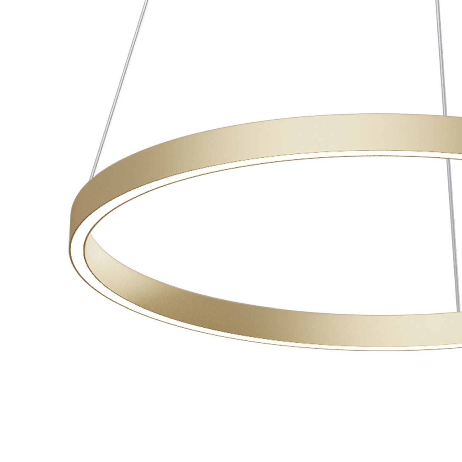 Lustre LED aluminium rond D : 60 cm H : max. 120 cm