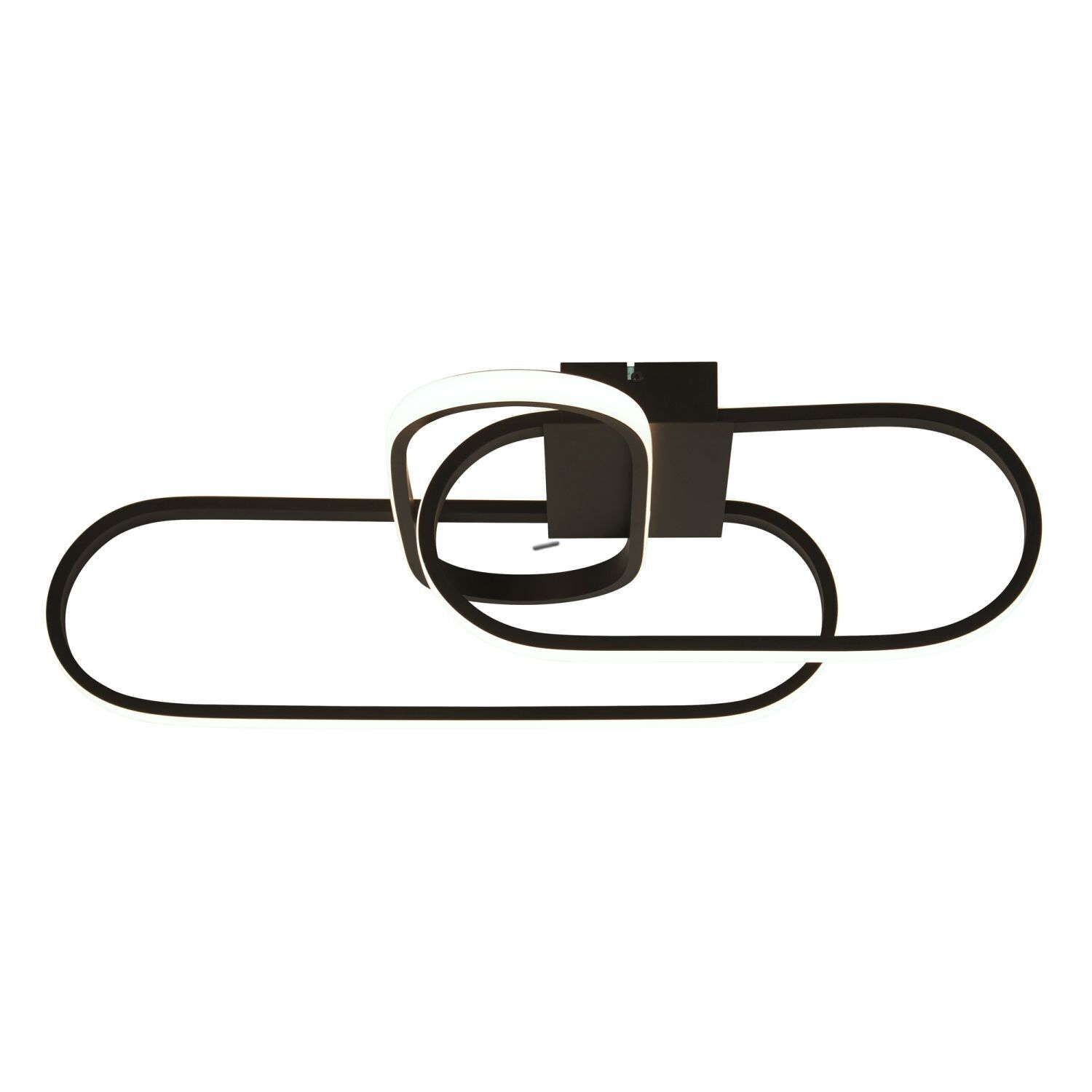 Plafonnier LED noir 3000/4500/6500 K 1812 lm métal Plafonnier LED noir 3000/4500/6500 K 1812 lm métal