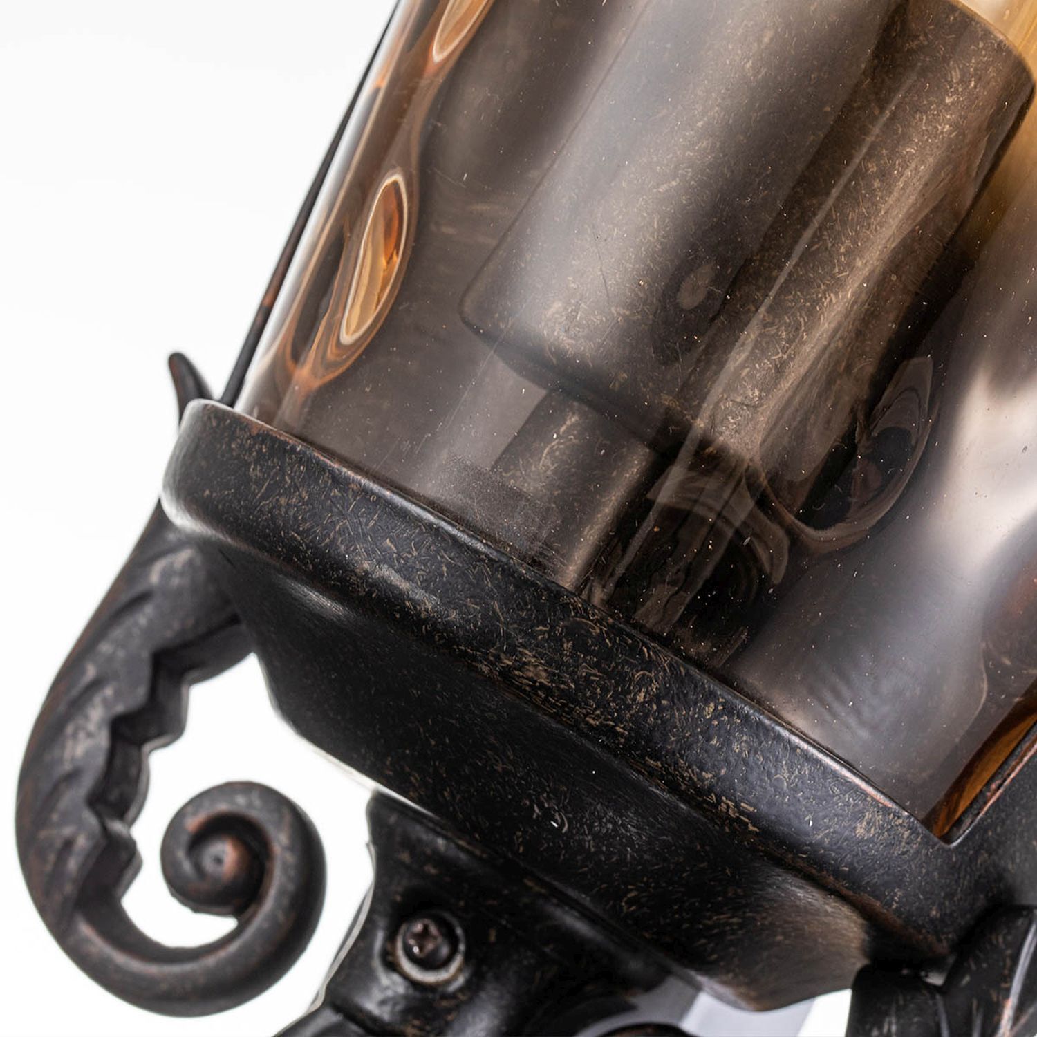 Applique extérieure verre fumé aluminium IP44 H : 43,2 cm Applique extérieure verre fumé aluminium IP44 H : 43,2 cm