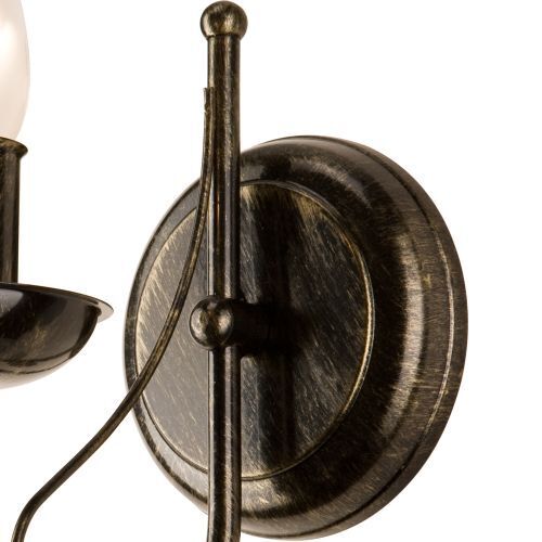 Elégante lampe murale KELSIE Noir Rustique Lampe
