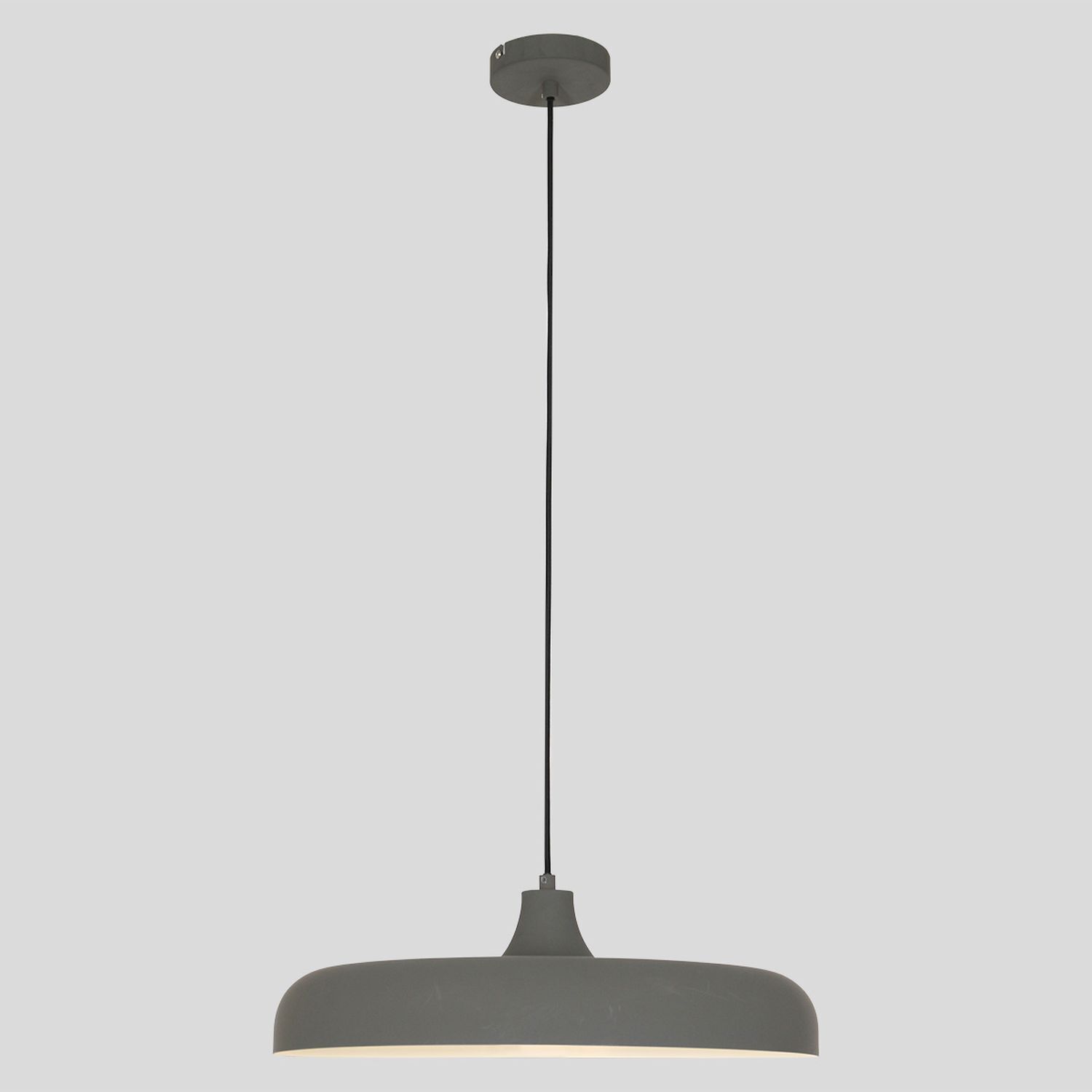Lampe à suspendre Métal Gris L:50 cm rond E27 Design moderne