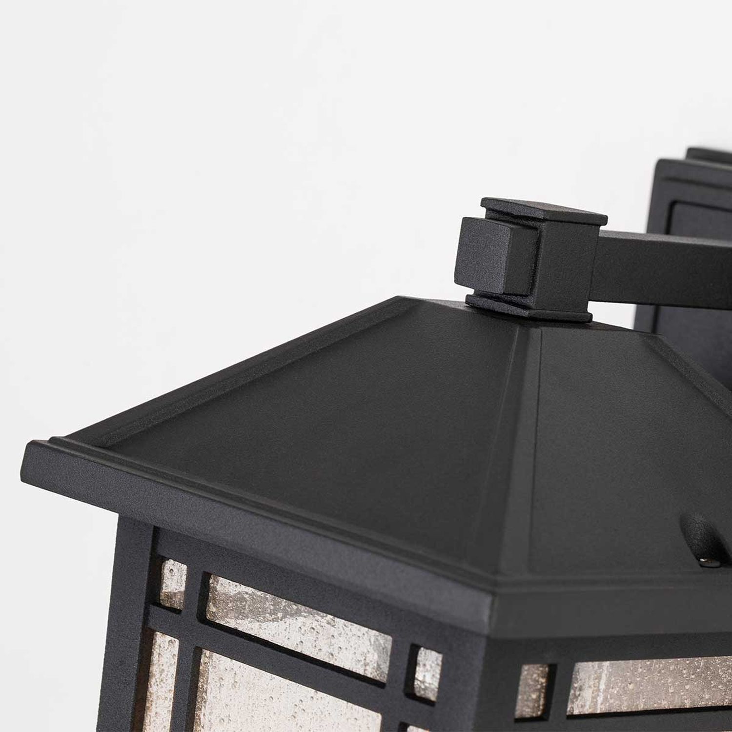 Lampe d'extérieur murale E27 IP44 H : 24,8 cm Aluminium Verre