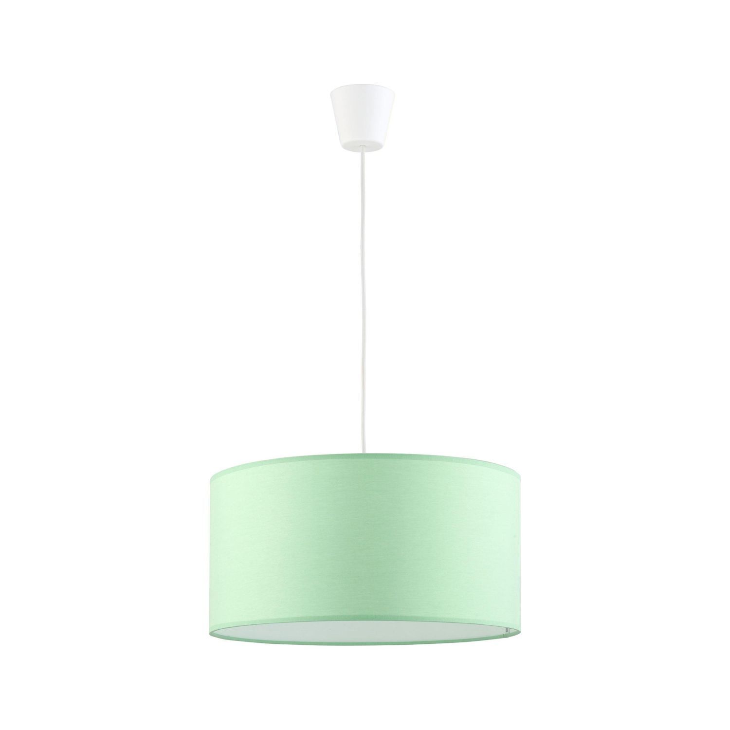 Lampe pour chambre d'enfant Tissu Ø 40 cm rond Vert Blanc