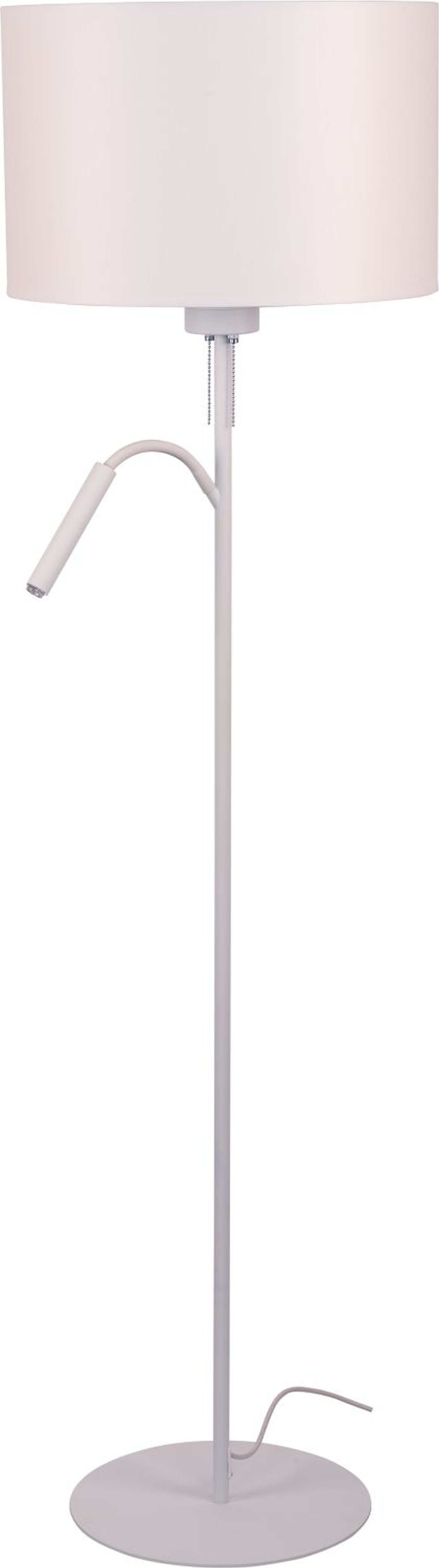 Lampadaire avec bras de lecture 168 cm Tissu Métal E27 G9