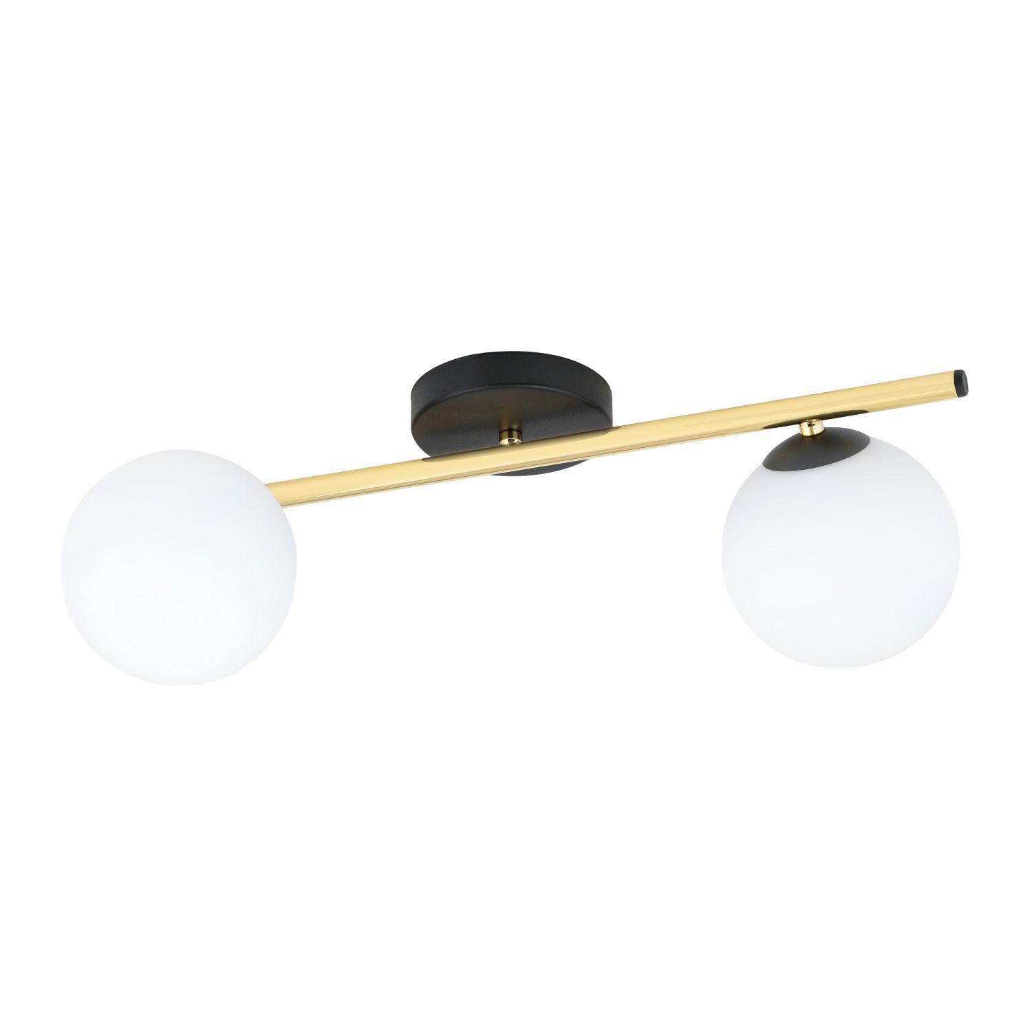 Plafonnier noir blanc or à faible éblouissement 55 cm de long E14