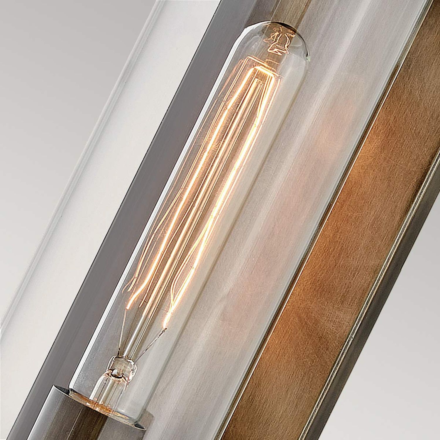 Applique murale extérieure E27 IP44 hauteur 35,6 cm aluminium verre