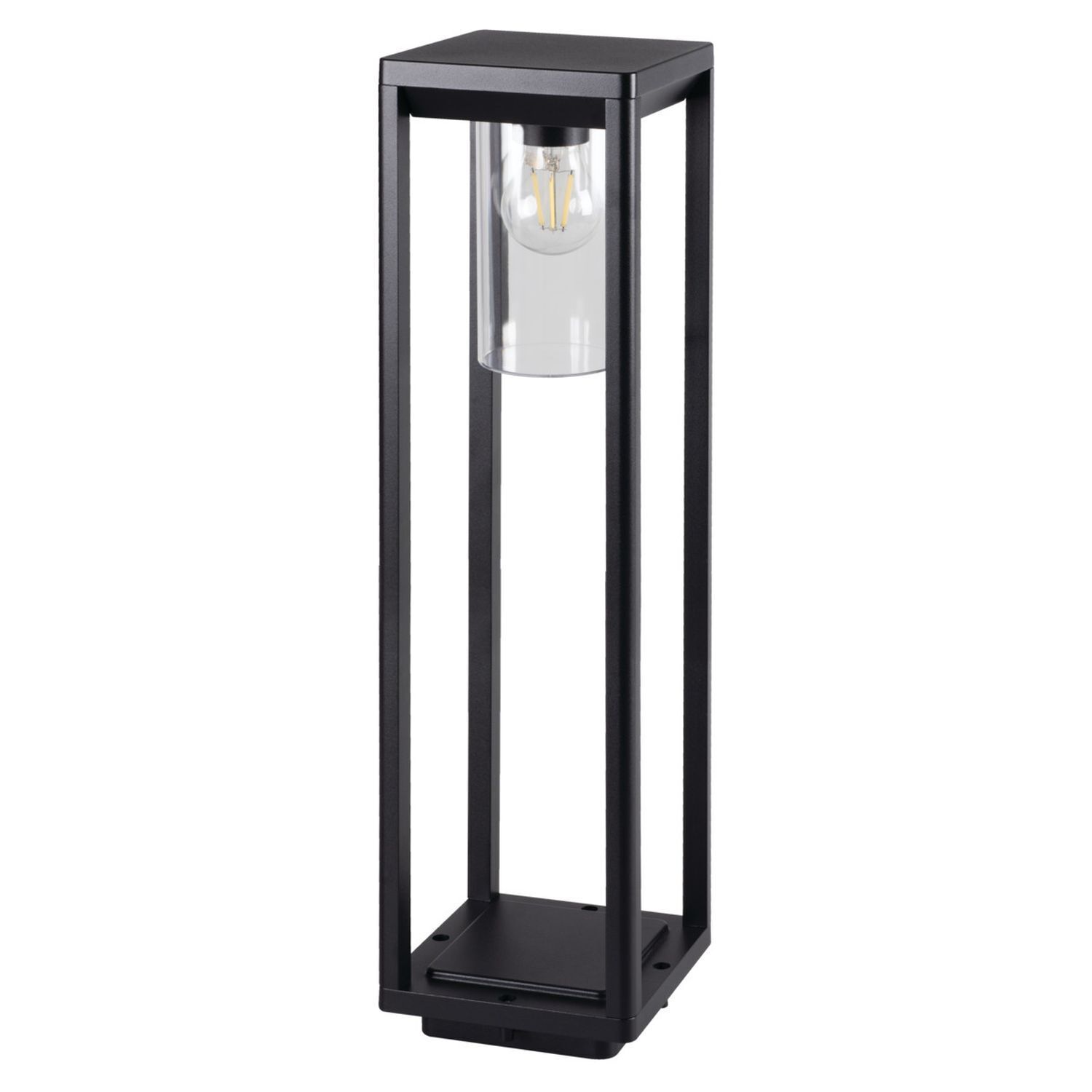 Lampe d'allée jardin extérieur noir 80 cm aluminium E27