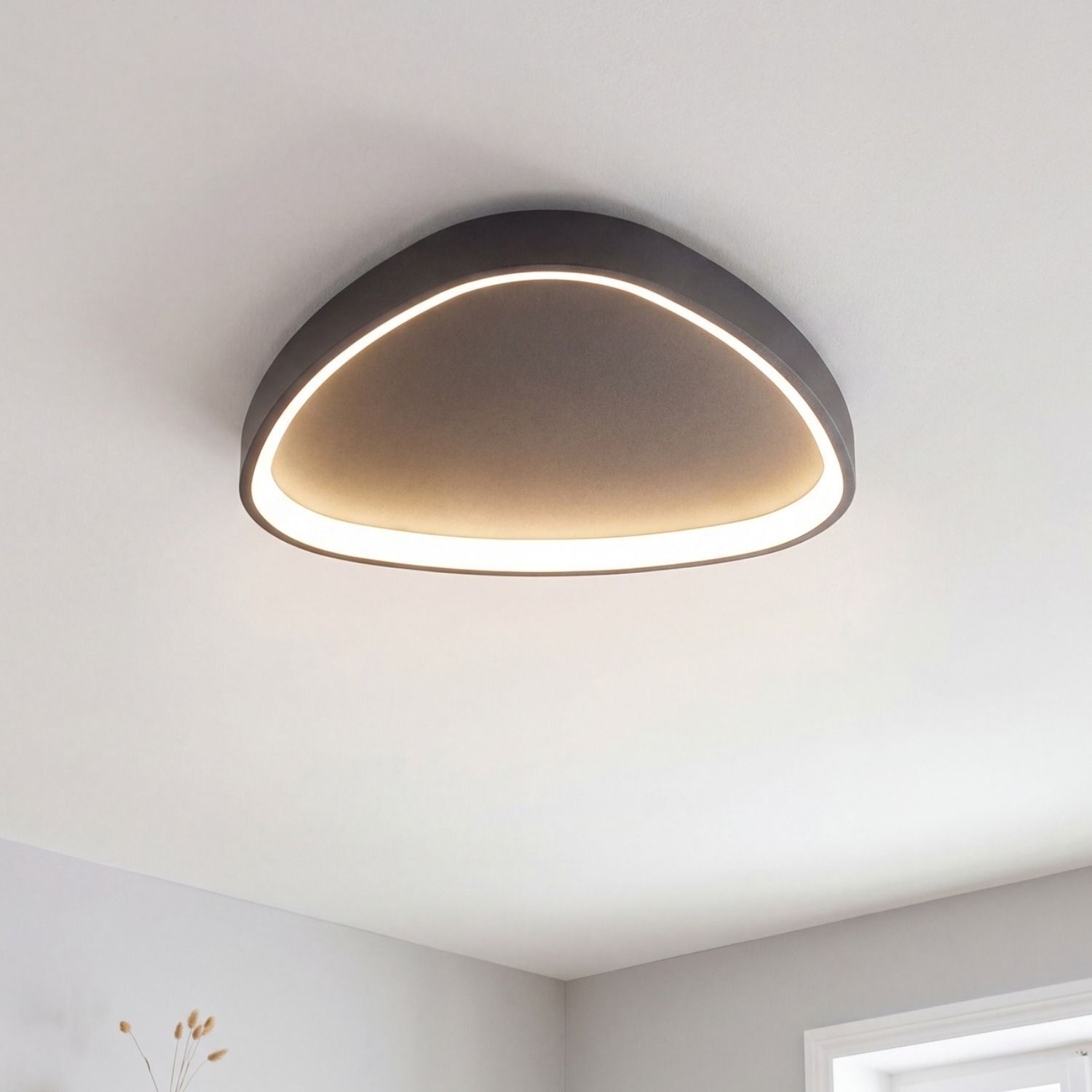 Applique LED noire 40 W dimmable 3000/4000/6500 K Deckenleuchte, Lichtpanel, runde Leuchte, LED, Wohnzimmerdeko
