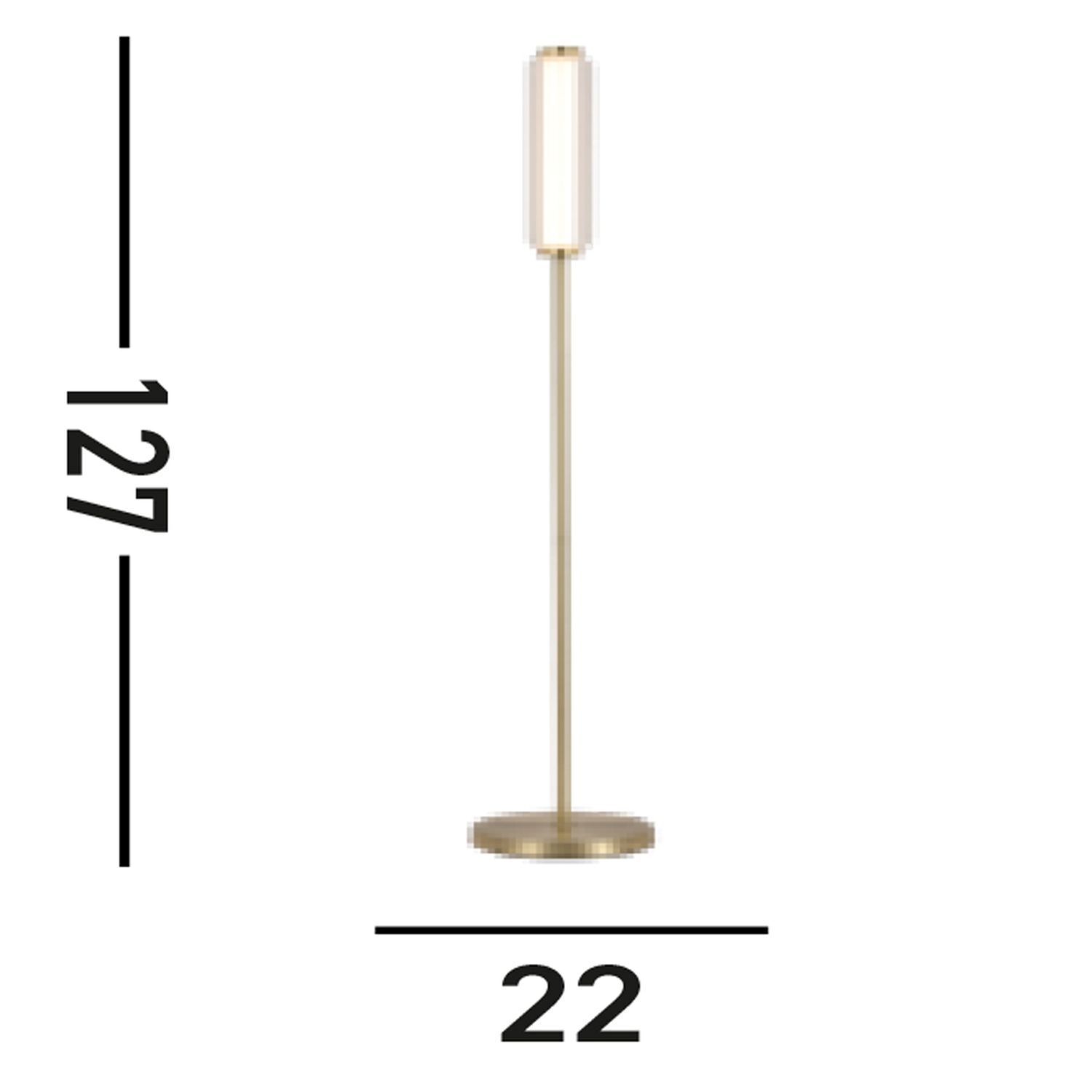 Lampadaire LED à intensité variable Verre Métal 797 lm 127 cm 10 W