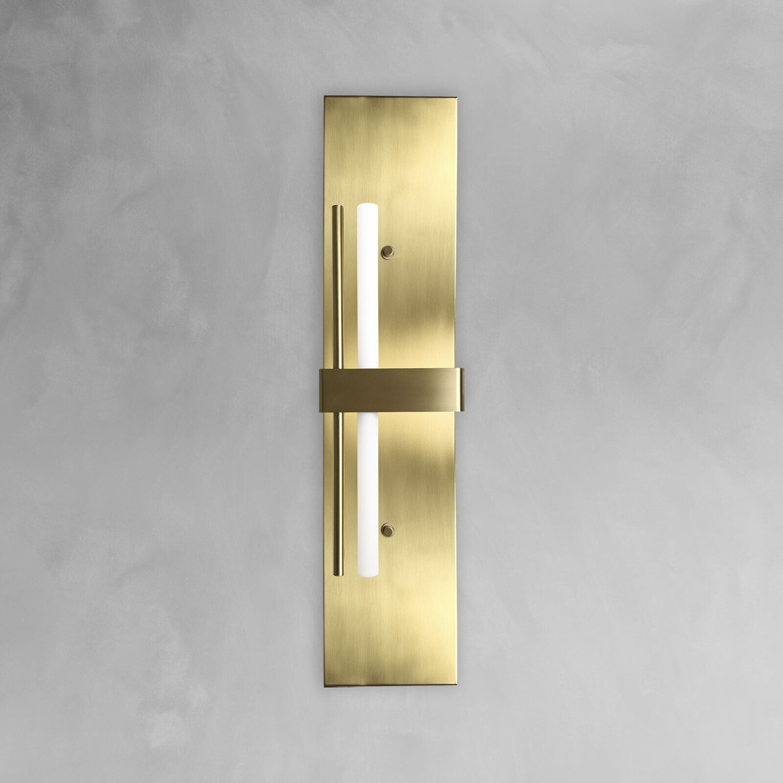 Applique laiton H : 80 cm grand massif en bronze clair pour S14d