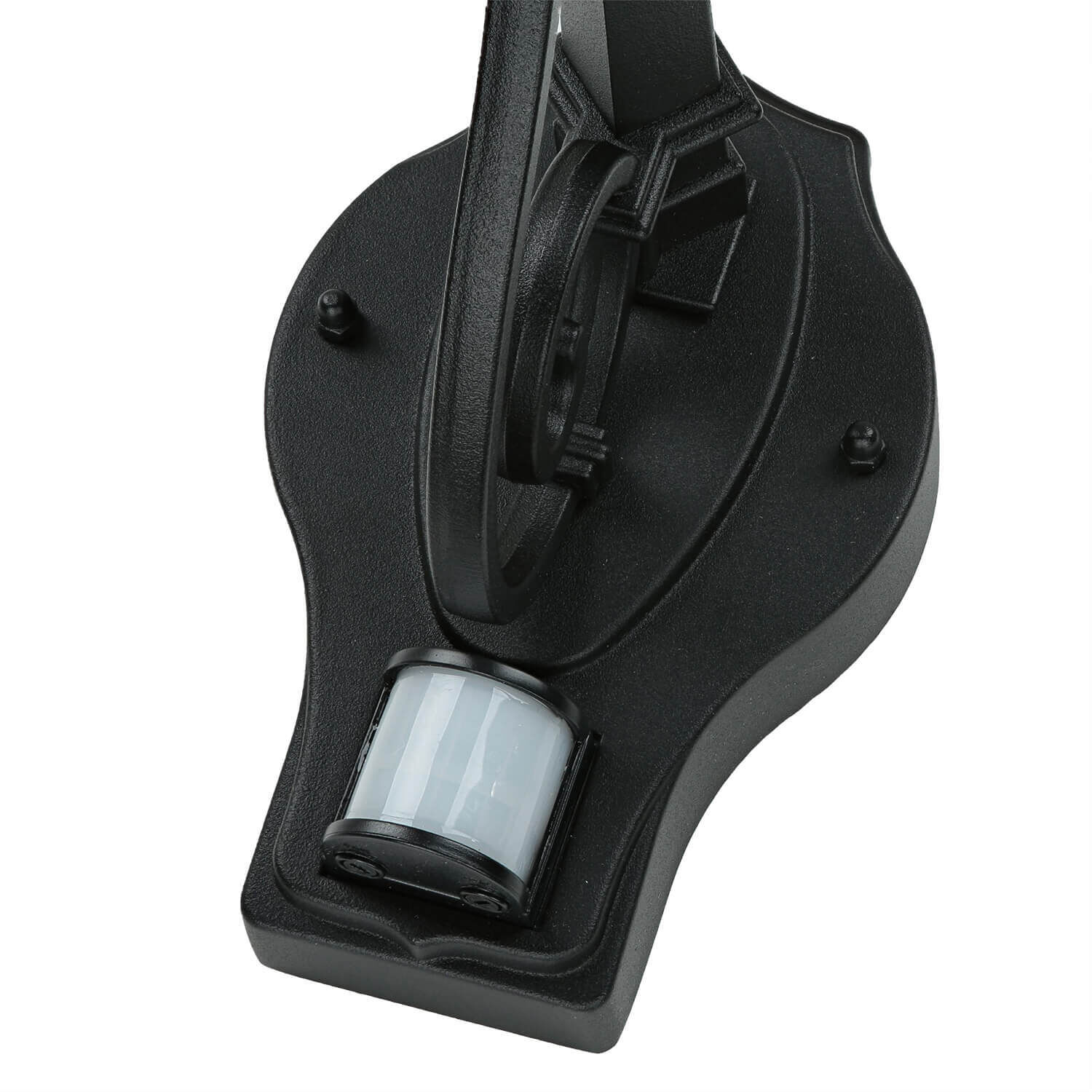 Lampe de cour noire avec détecteur de mouvement IP43 LEADWORTH Feuerwaffe, Waffe