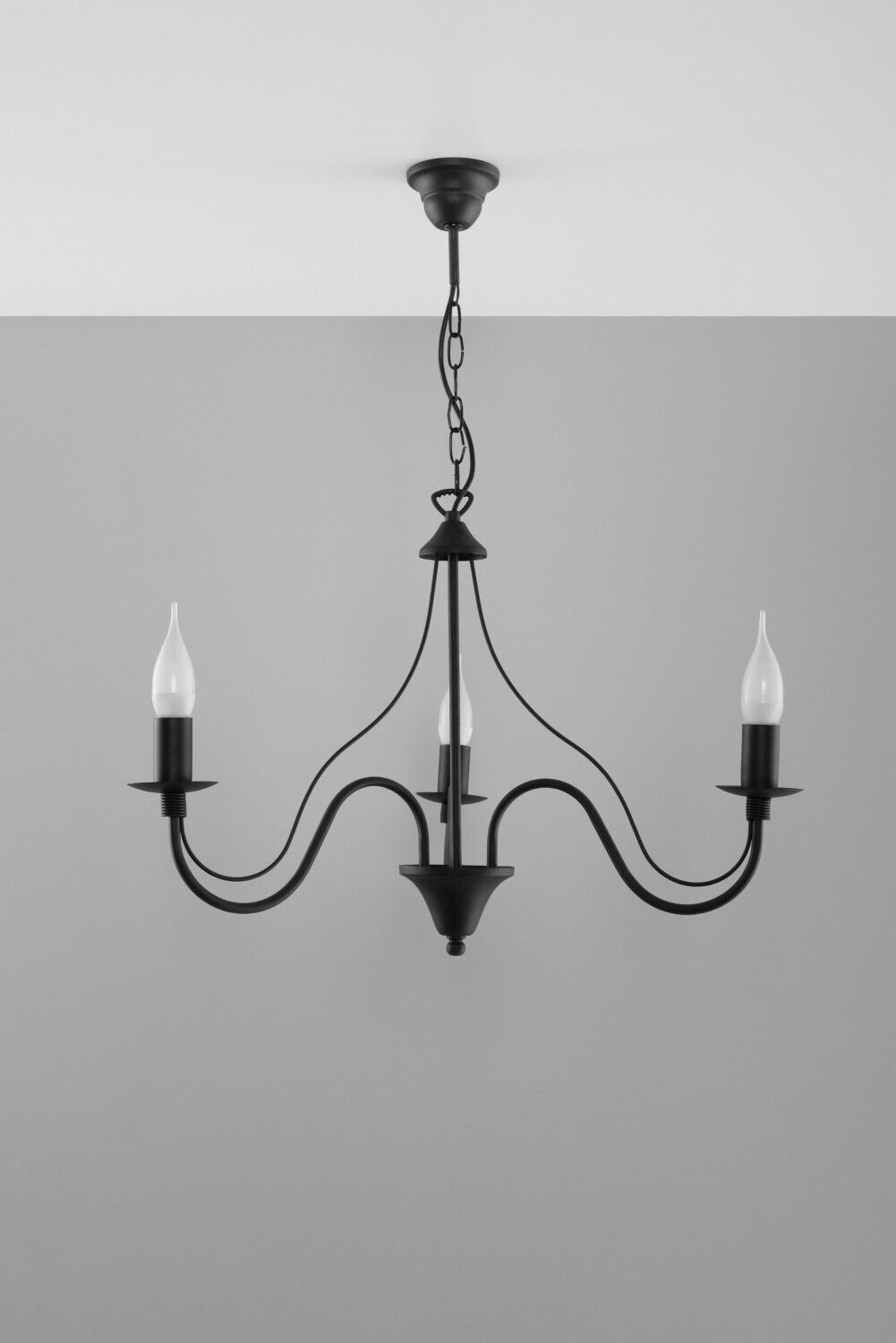 Lustre rustique E14 FIORANO en noir