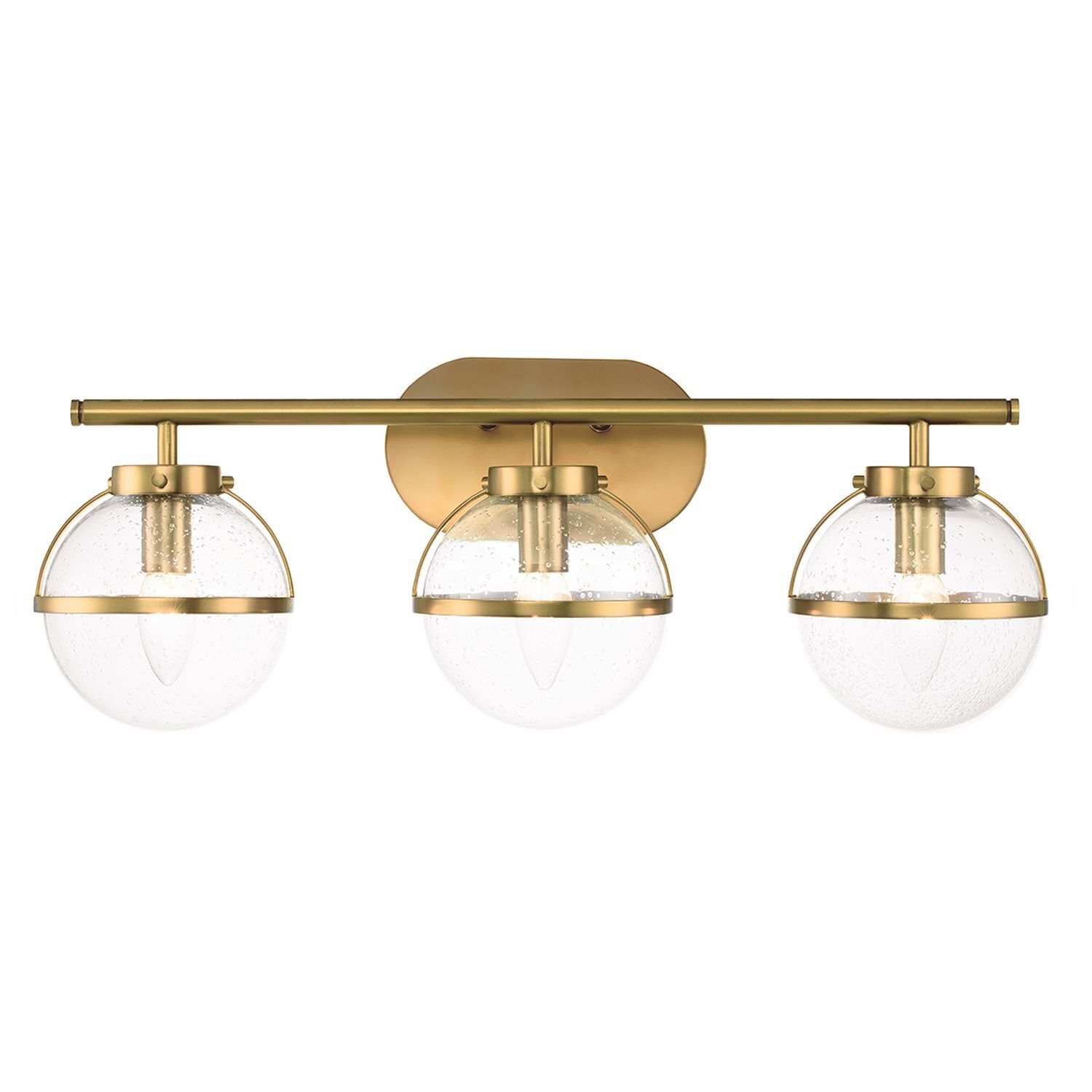 Luminaire de salle de bain mural IP44 60,6 cm de long en laiton antique