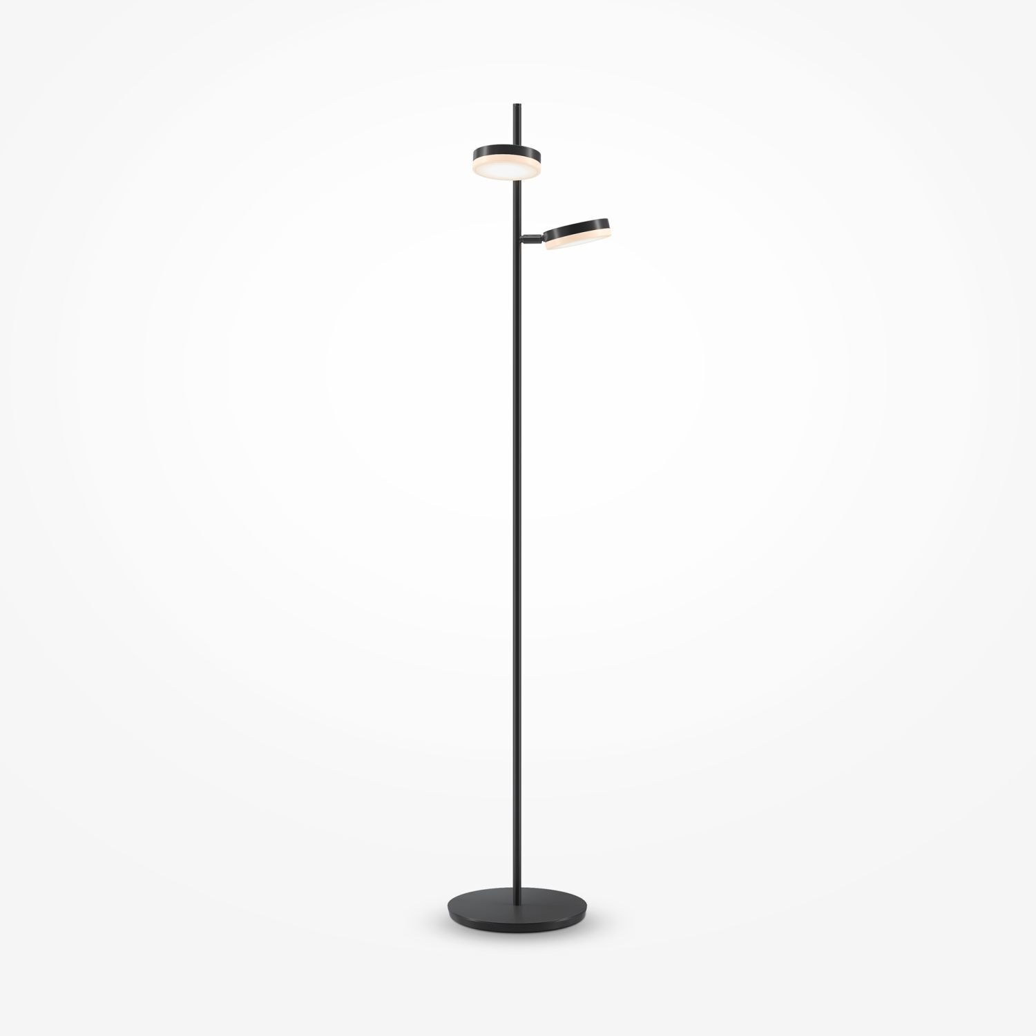 Lampadaire LED métal ajustable 145 cm noir 1000 lm