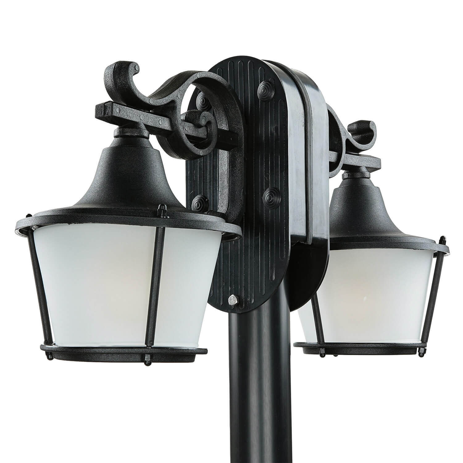 Lampadaire extérieur noir 2flmg rustique OTHONOI