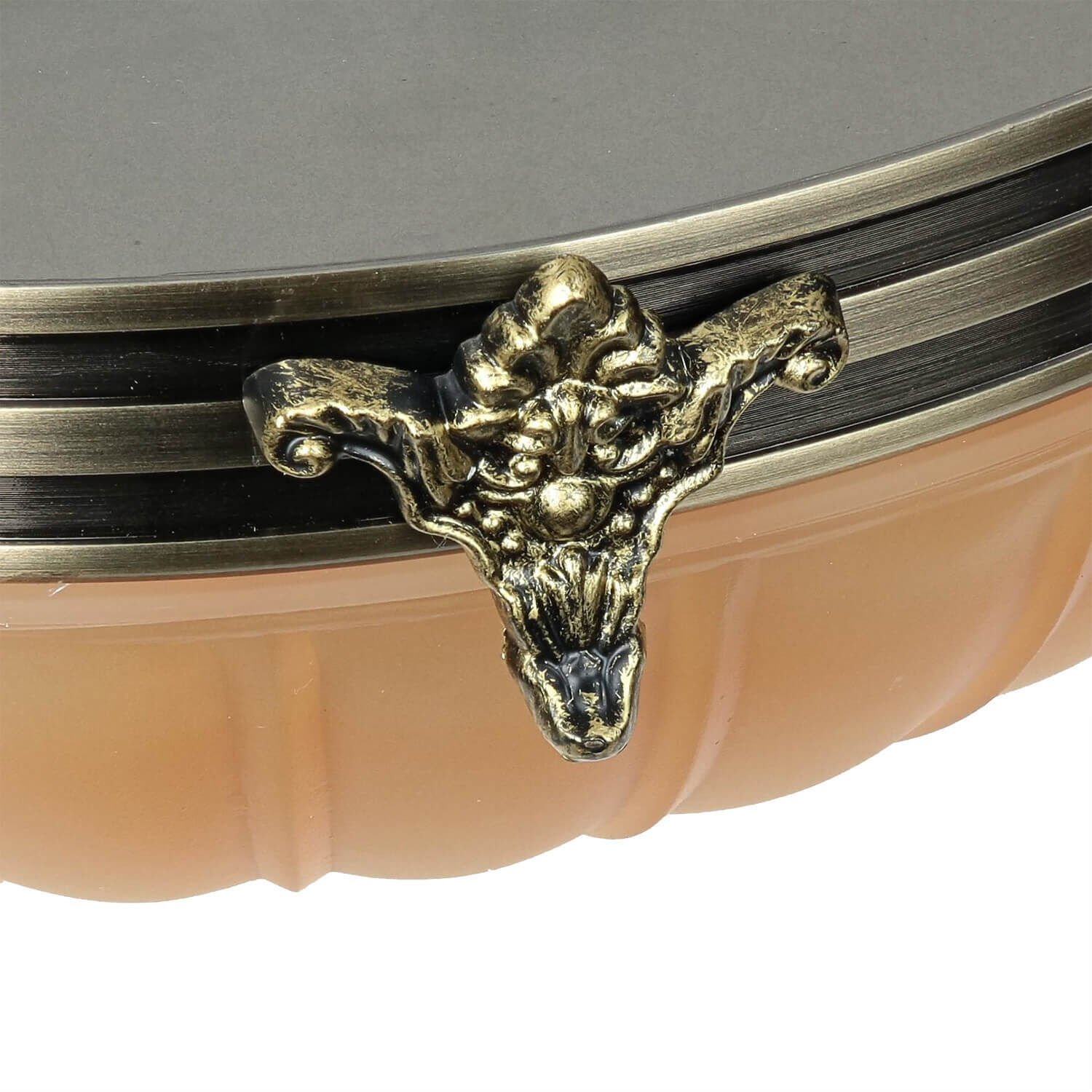 koffer, lidschmuck, metallic, ornament, lederoptik