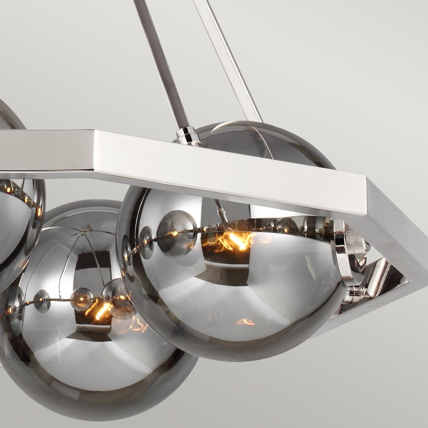 Lampe à suspendre Table de salle à manger Métal Verre fumé Ø 77,5 cm