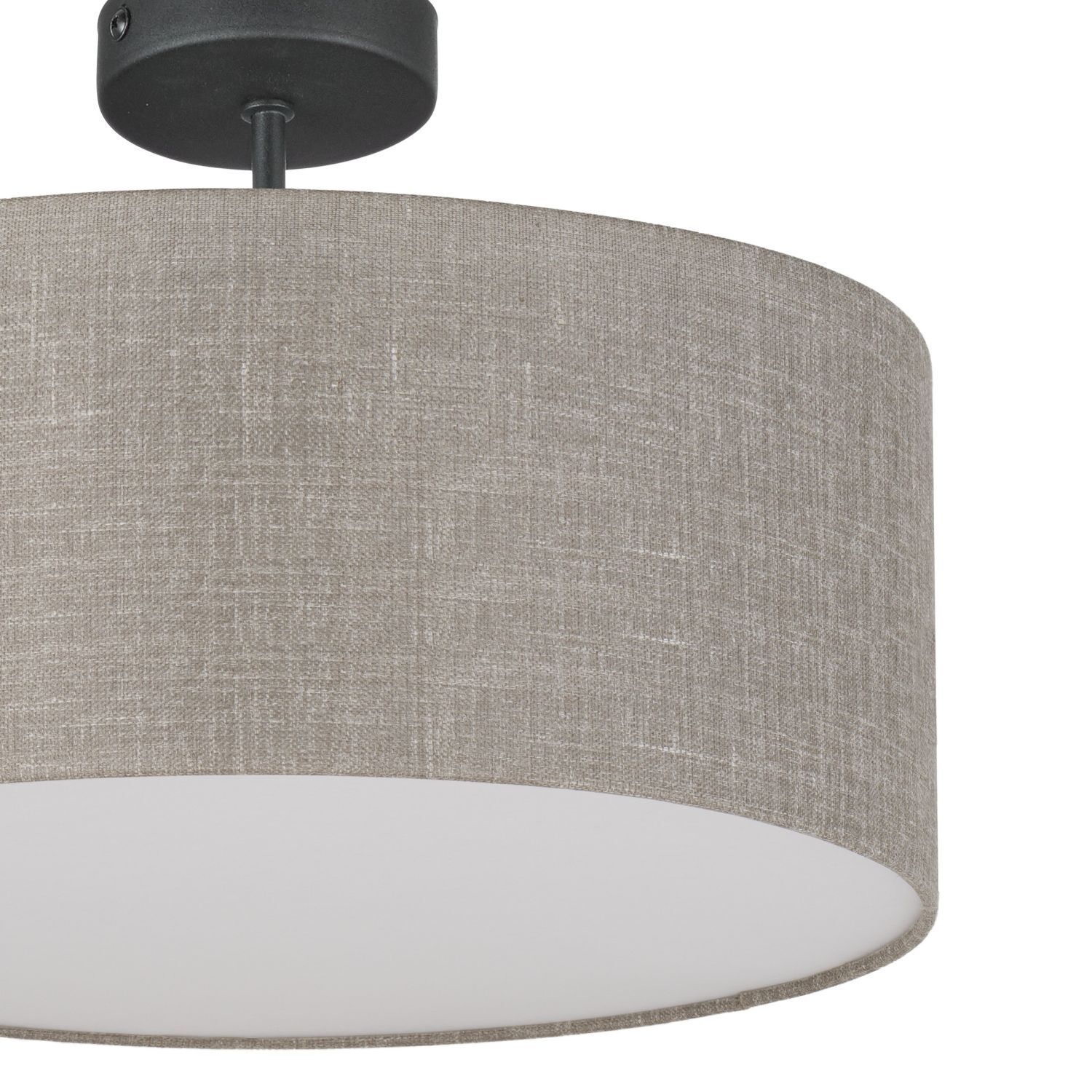 Plafonnier Abat-jour en tissu lin anti-éblouissant Ø 40 cm rond