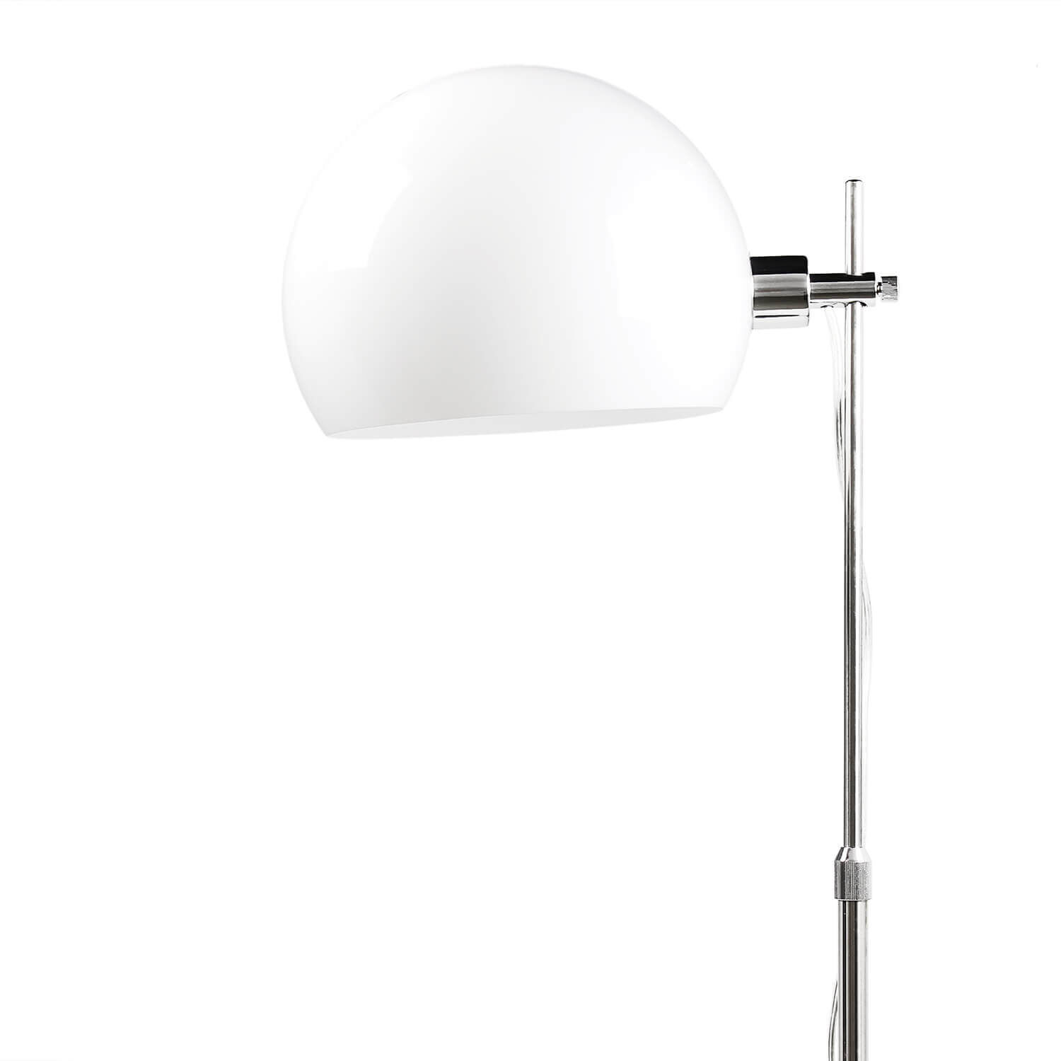 Lampadaire Salon Liseuse Chrome Blanc Bauhaus