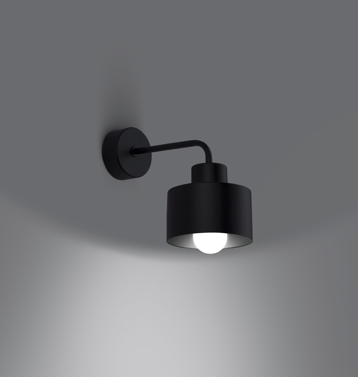 Applique rétro métal noir pour E27 intérieur TISA