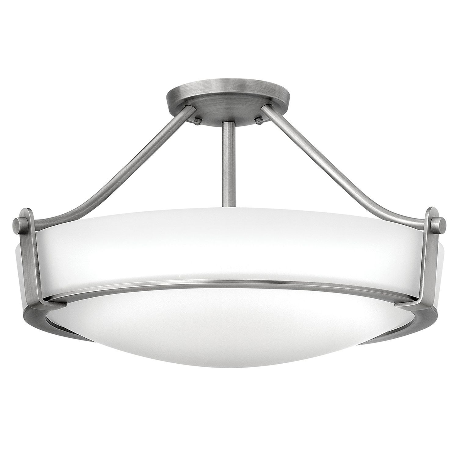 Plafonnier SOMBRA Nickel Ø33cm Lampe de salon