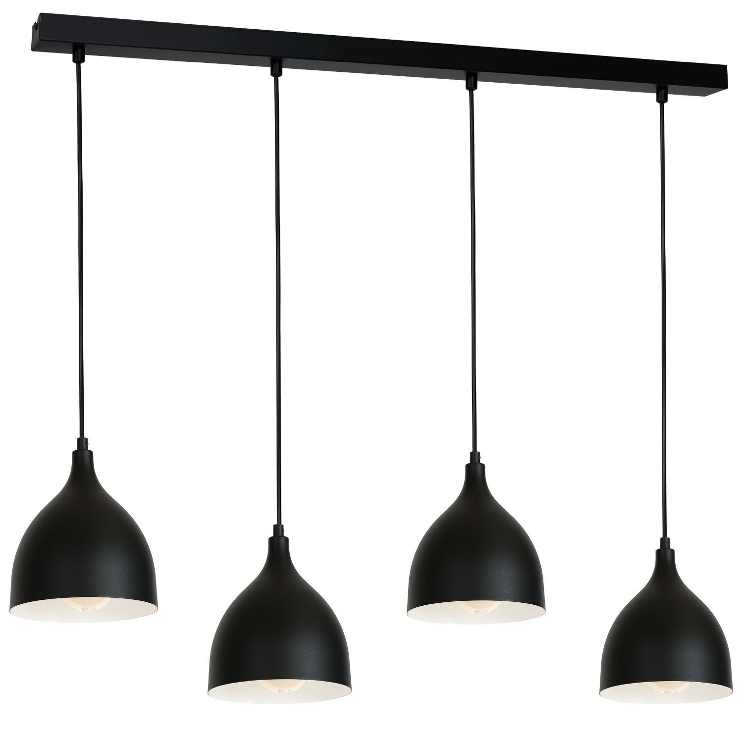 Lampe à suspendre Noir Métal Scandinave pour E27