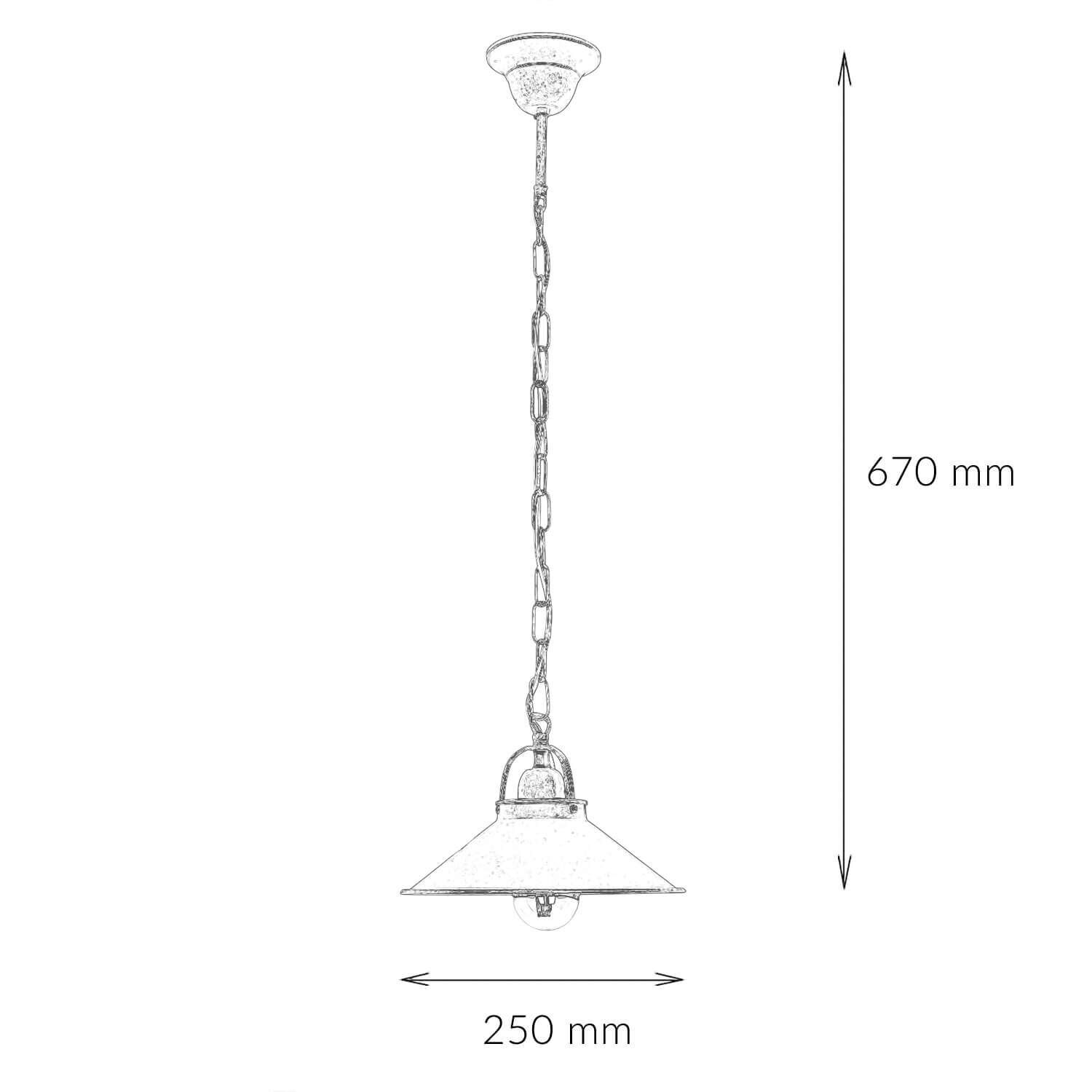 Lampe à suspendre bronze antique artisanale