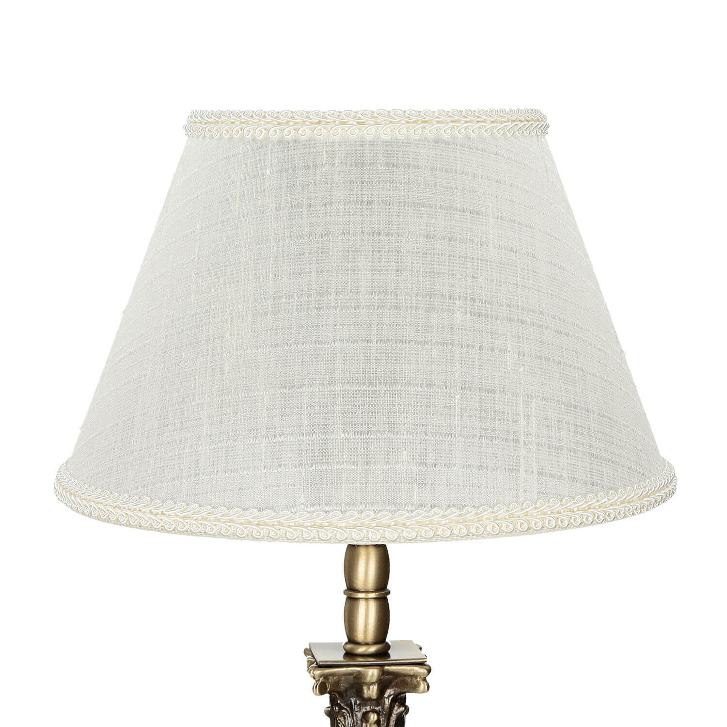 Lampe de table laiton véritable tissu Abat