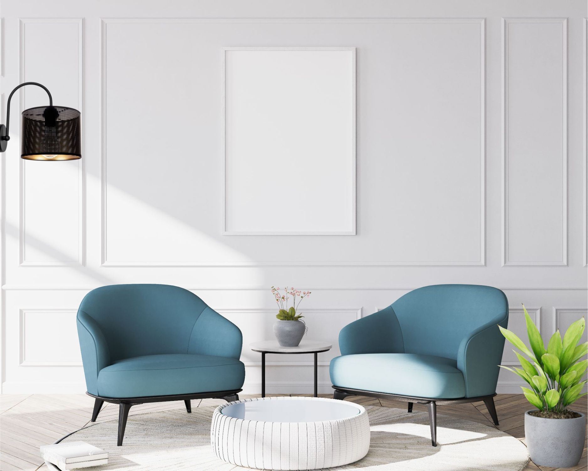 sofa, armchair, wohnzimmer, pflanze, kaffetisch