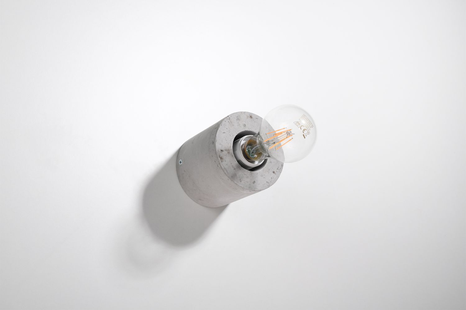 Lampe ronde en béton mur Ø10cm petite pour applique E27