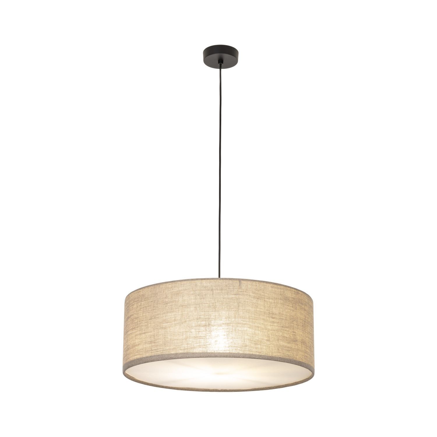 Suspension ronde Ø 50 cm H : max. 110 cm Jute 3x E27 Moderne