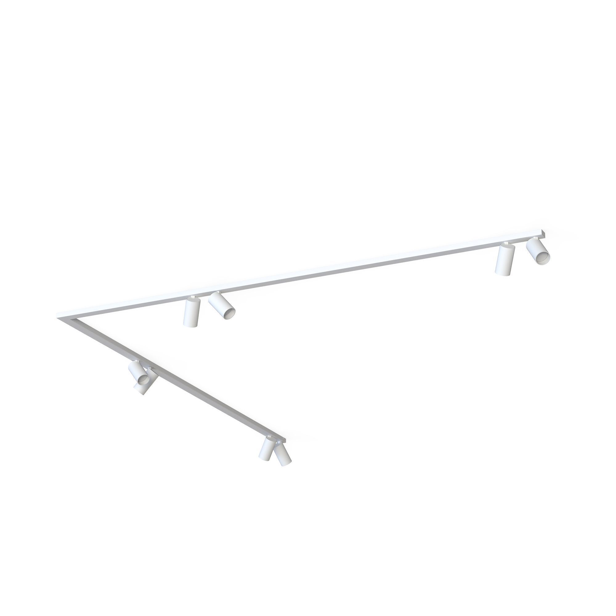 Spot de plafond grand 2x 2 m 8-flamme blanc GU10 orientable