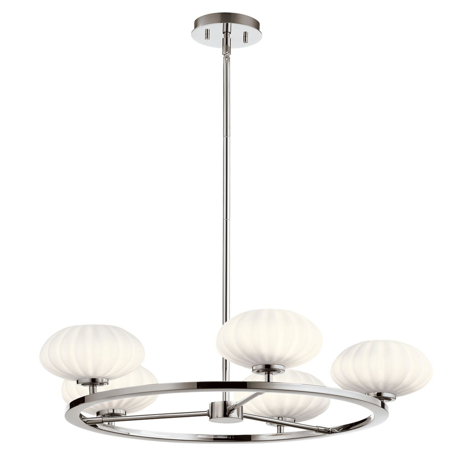Lampe de plafonnier salle de bain IP44 chrome blanc Ø 71 cm ajustable LED