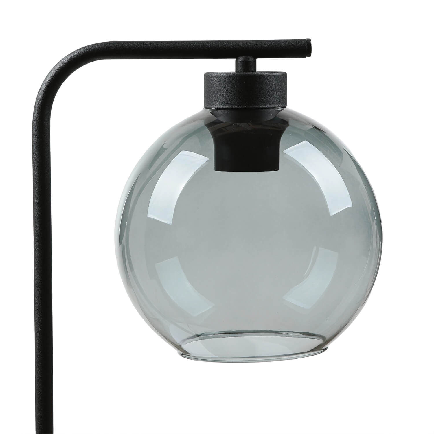 Lampe de table en verre Boule Noir Gris Hauteur 46 cm Moderne Lampe, Leuchte