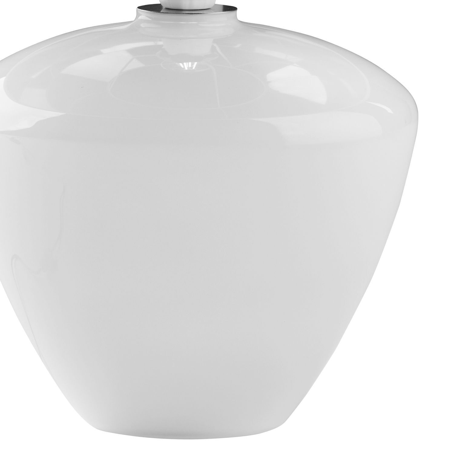 Lampe de table blanc argent grand 62 cm tissu verre E27