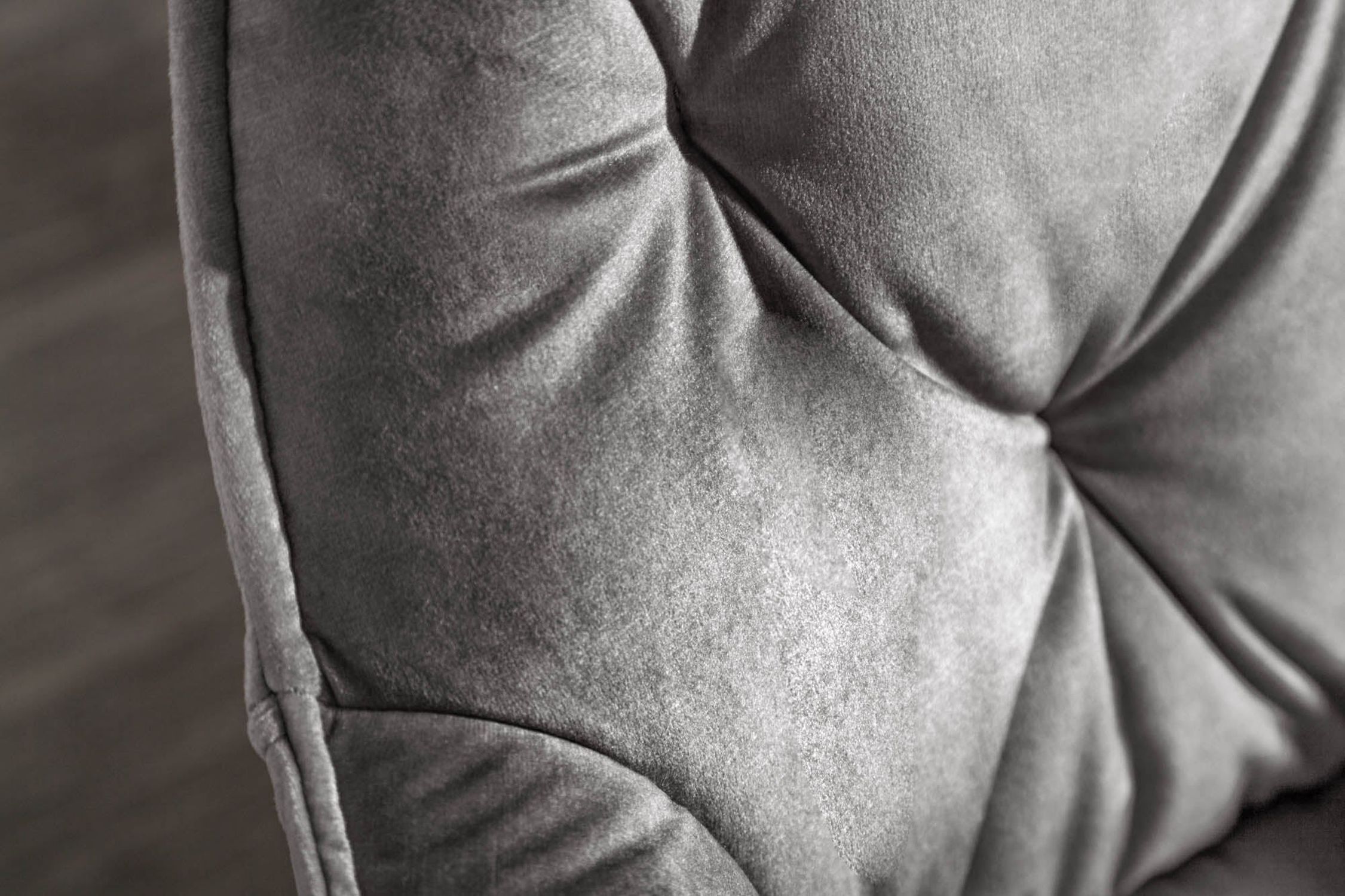 Chaise de salle à manger velours métal vert/gris noir Chesterfield Kissen, Dekoration für Zuhause, Person, Innenarchitektur