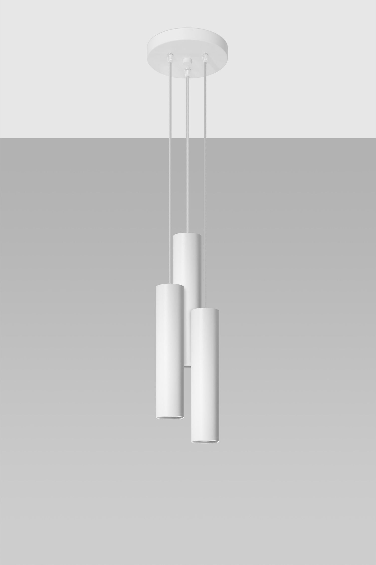 Suspension Métal Blanc 3 flammes GU10 Ø 20 cm Moderne